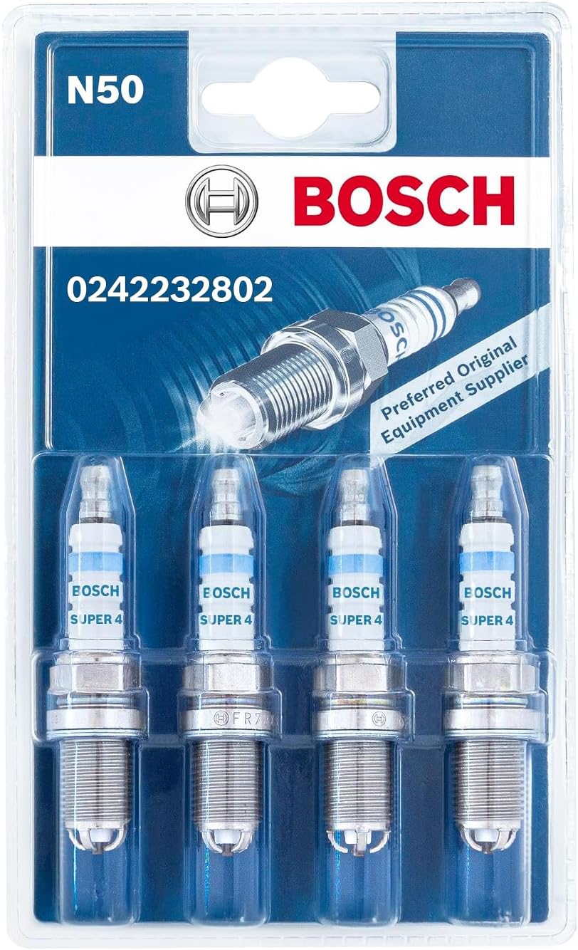 Bosch FR78X (N50) Zündkerzen Super 4-4er Set – werkseitig voreingestellter Elektrodenabstand