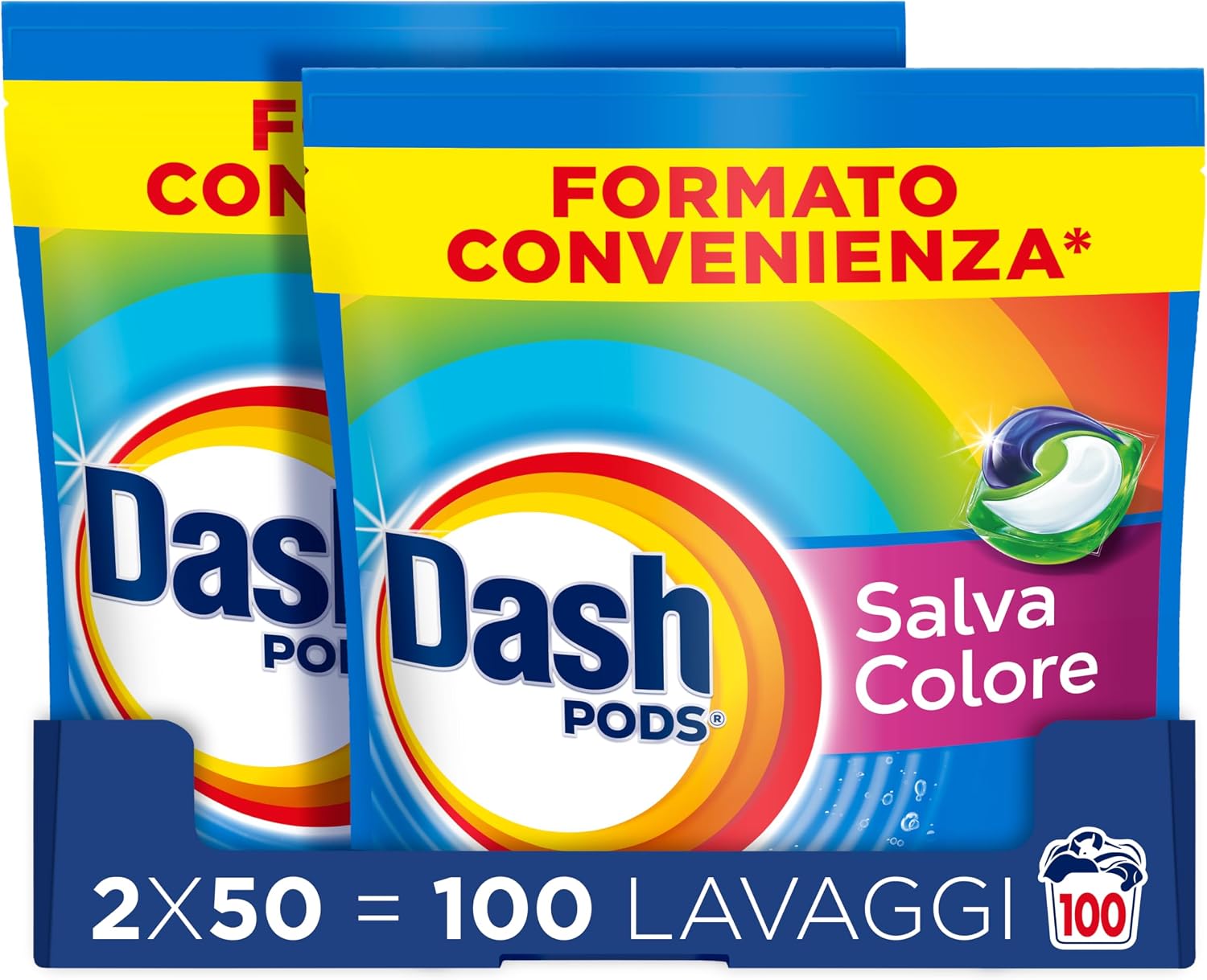 Dash Pods detersivo in capsule 100 lavaggi