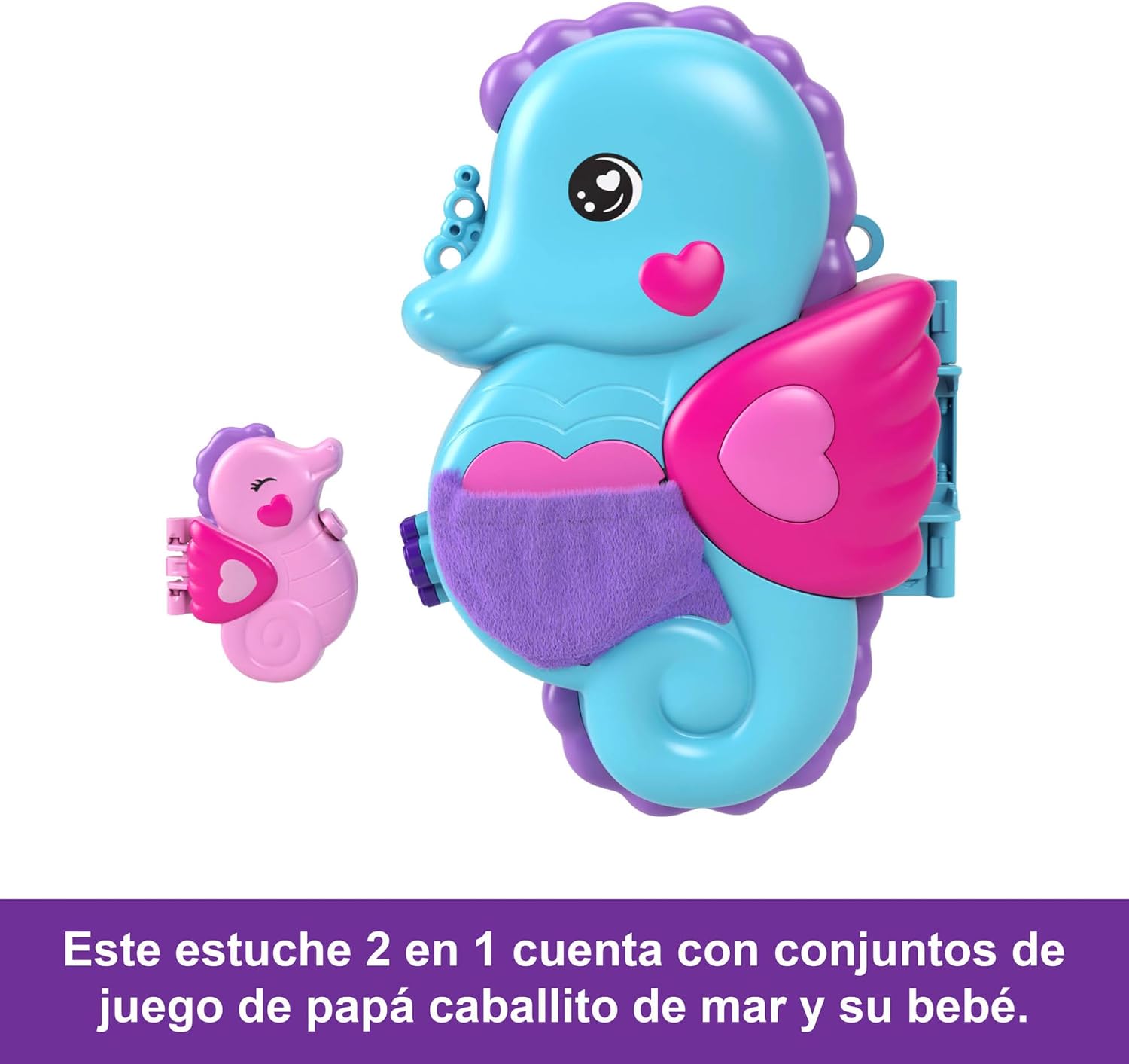 Detalle de Polly Pocket HWP03 Caballito de mar y bebé 🧜♀