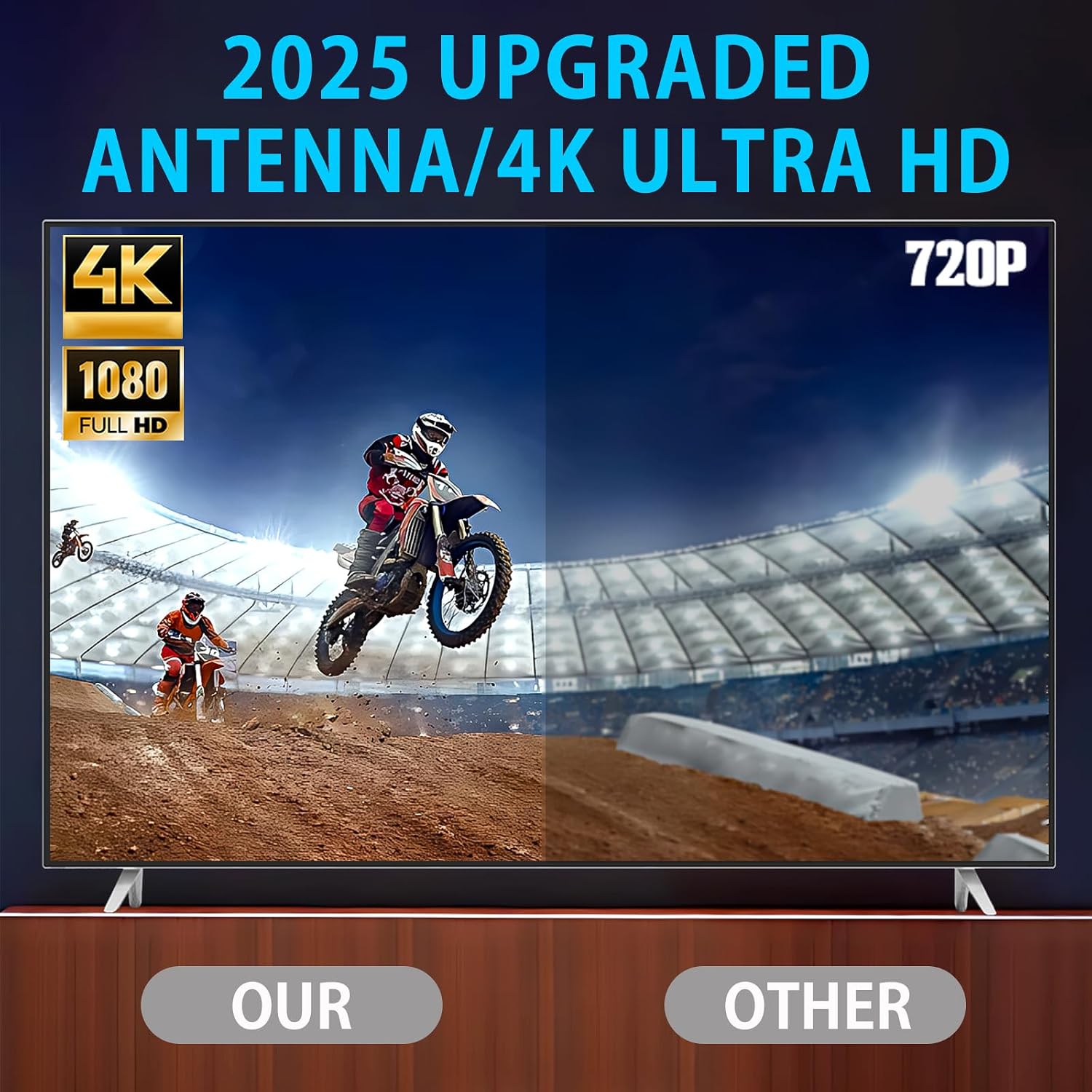 Detalle 2 de 2025 Digital Antenna for Smart TV — 360° reception