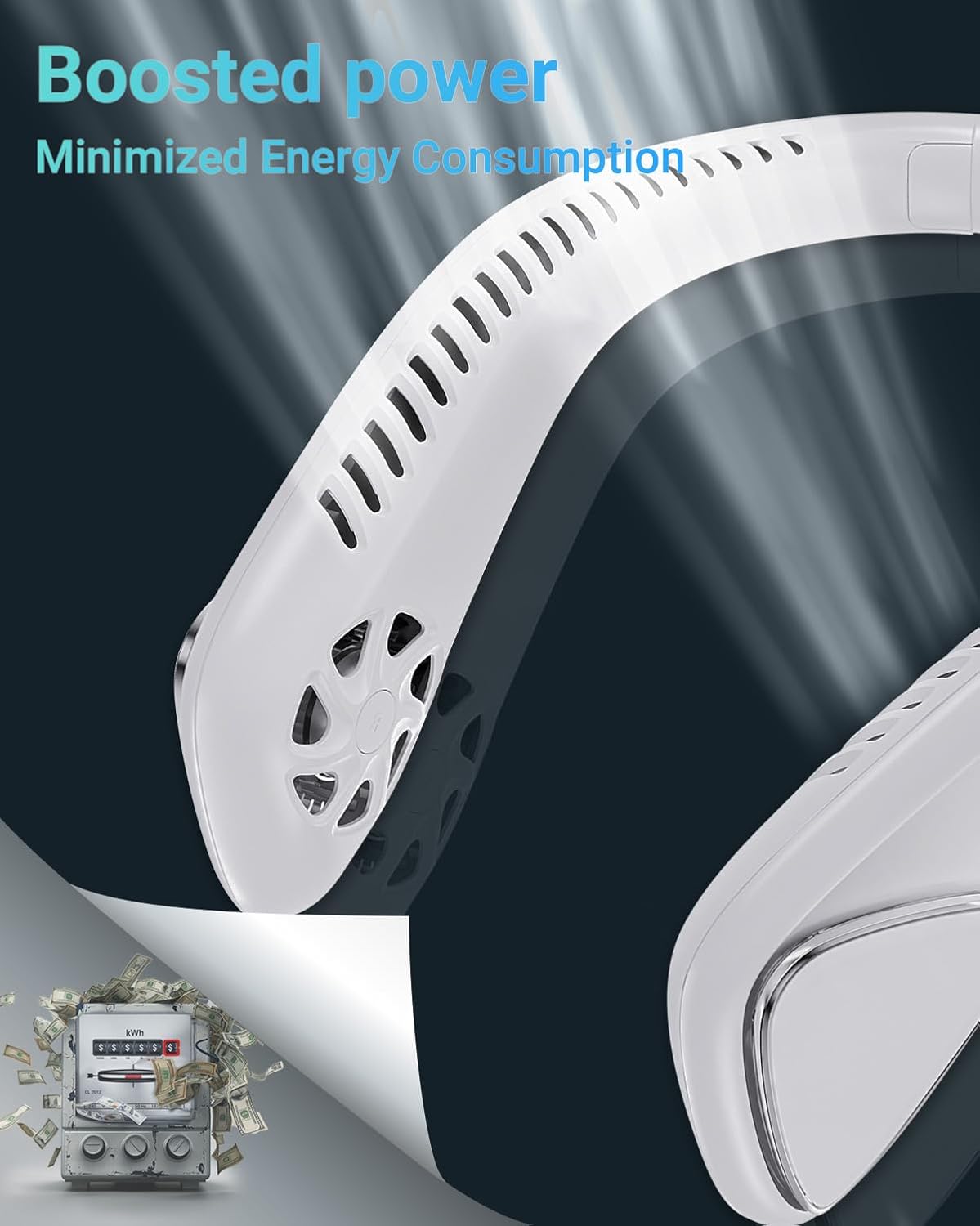 Thumbnail 2 de Jialexin Bladeless Personal Neck Fan (6000mAh) – Quiet, Hands-Free Cooling for Outdoor Life