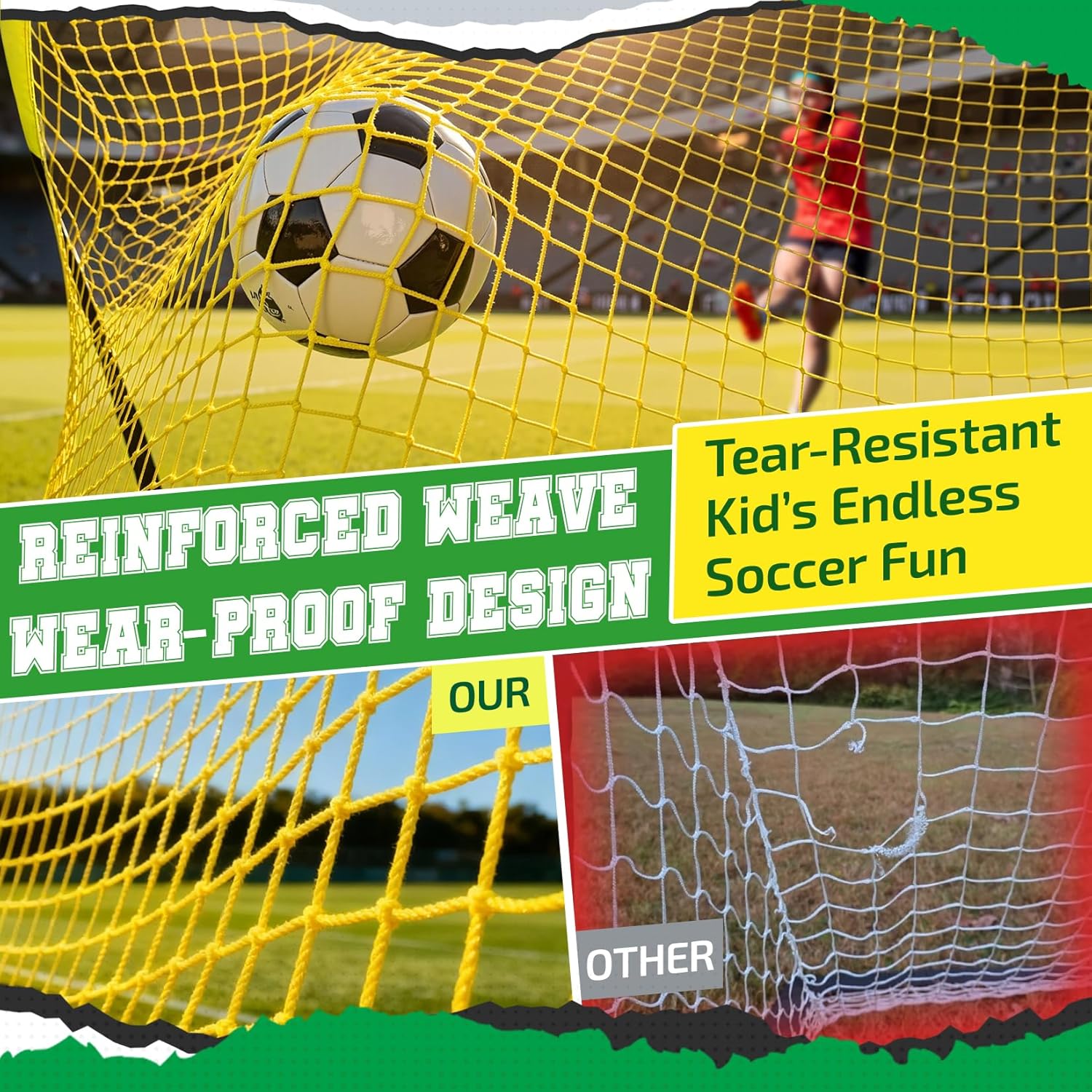 Thumbnail 5 de Happy Jump Portable Pop Up Football Goals (Optional Target Sheet) – Weatherproof training nets for garden & outdoor use, multiple sizes