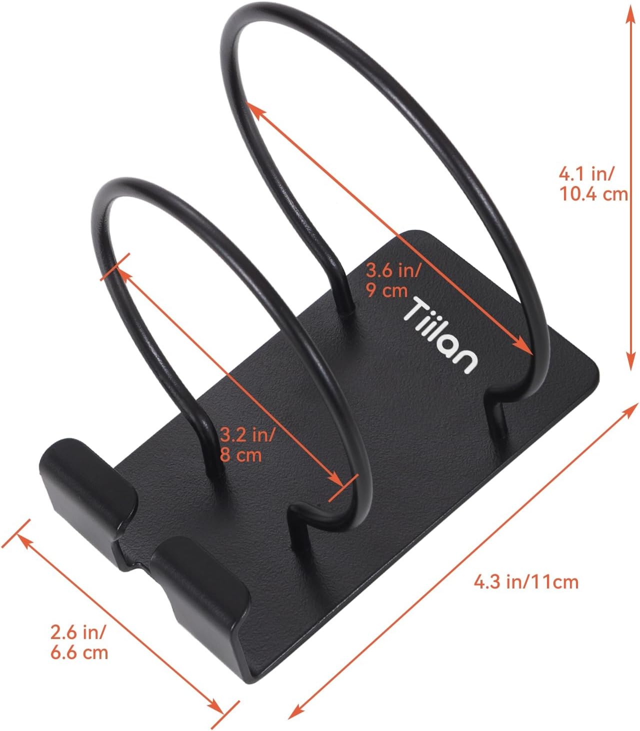 Detalle de Tiilan Wall-Mount Hair Dryer Holder (SUS 304 Stainless Steel, Self-Adhesive) – Black