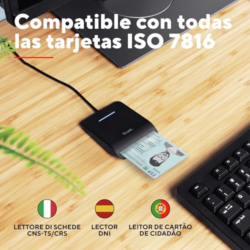 Thumbnail 2 de Trust Primo Lector DNI Electrónico USB: lector de tarjetas inteligente para Mac y Windows