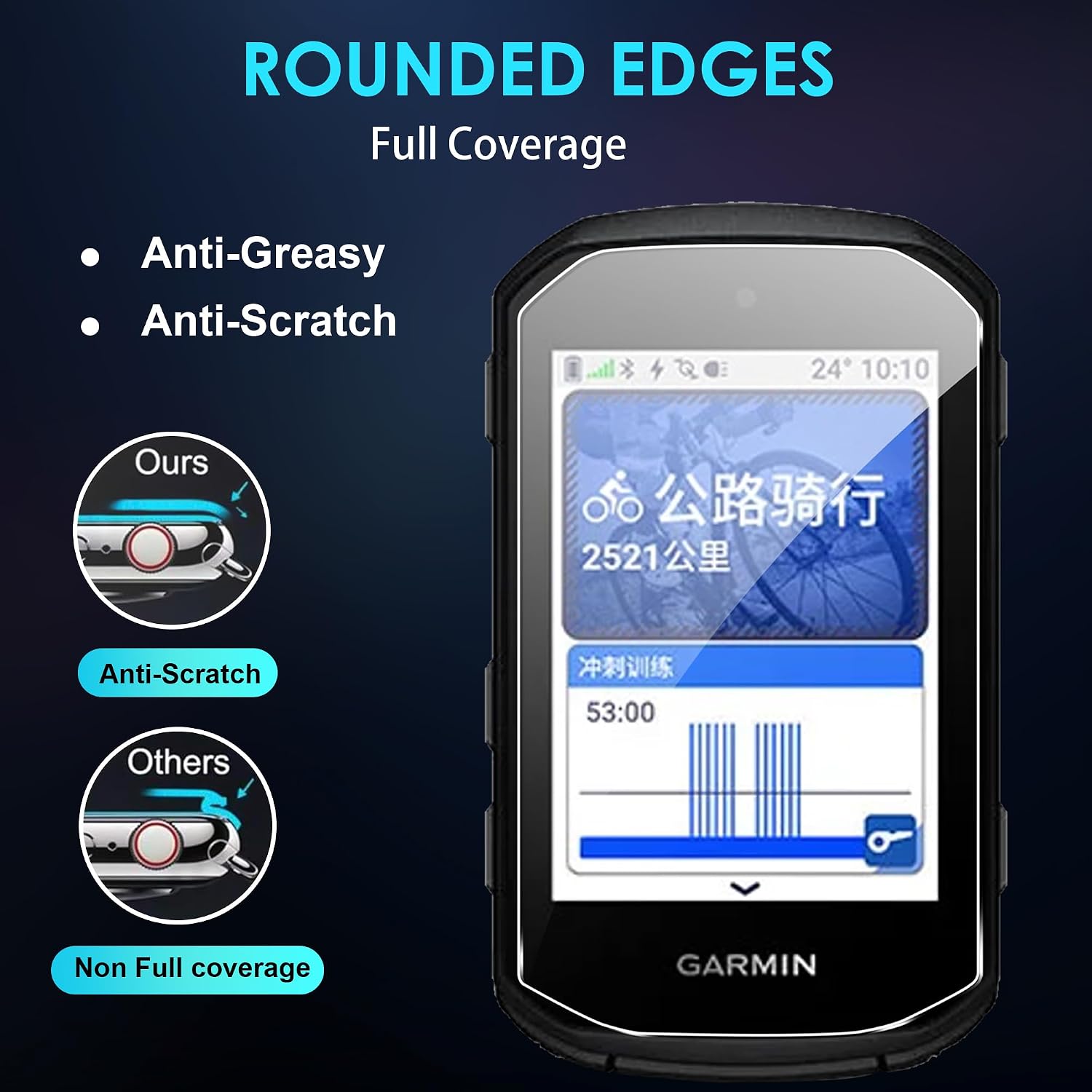 Thumbnail 2 de FDHYFGDY Displayschutz Garmin Edge 550/850 9H