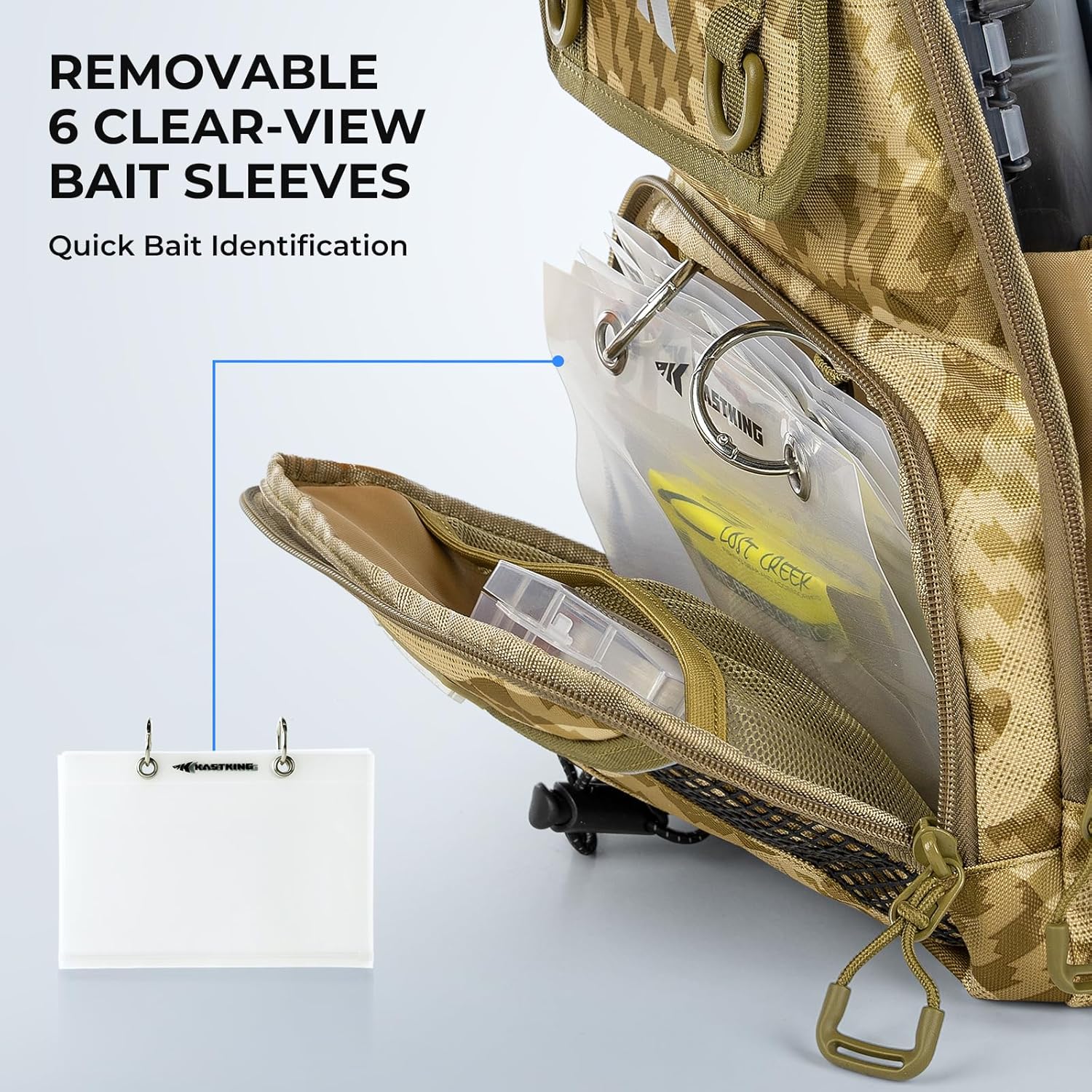 Thumbnail 3 de KastKing BaitSpace Fishing Sling Bag with Rod & Beverage Holder