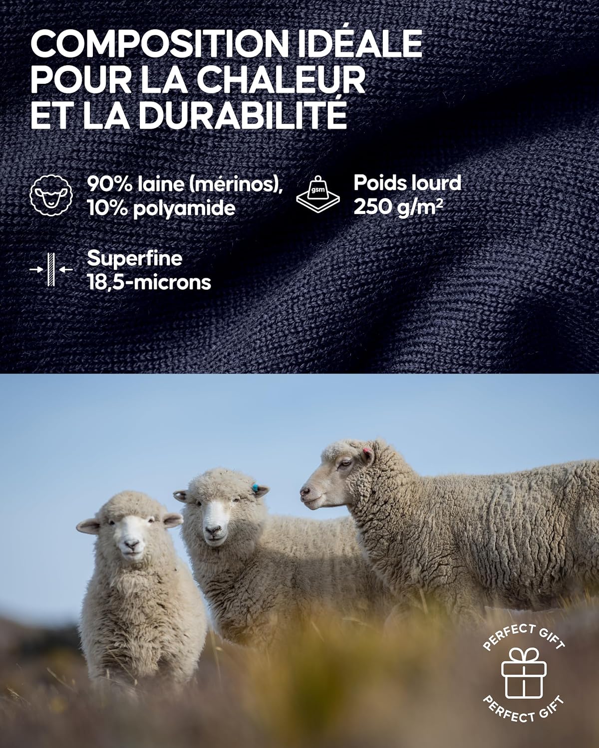 Thumbnail 4 de DANISH ENDURANCE Pantalon thermique homme mérinos sous-couche longue