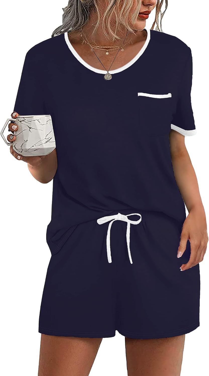 Detalle 2 de Ekouaer Women's Pajama Set with Chest Pocket