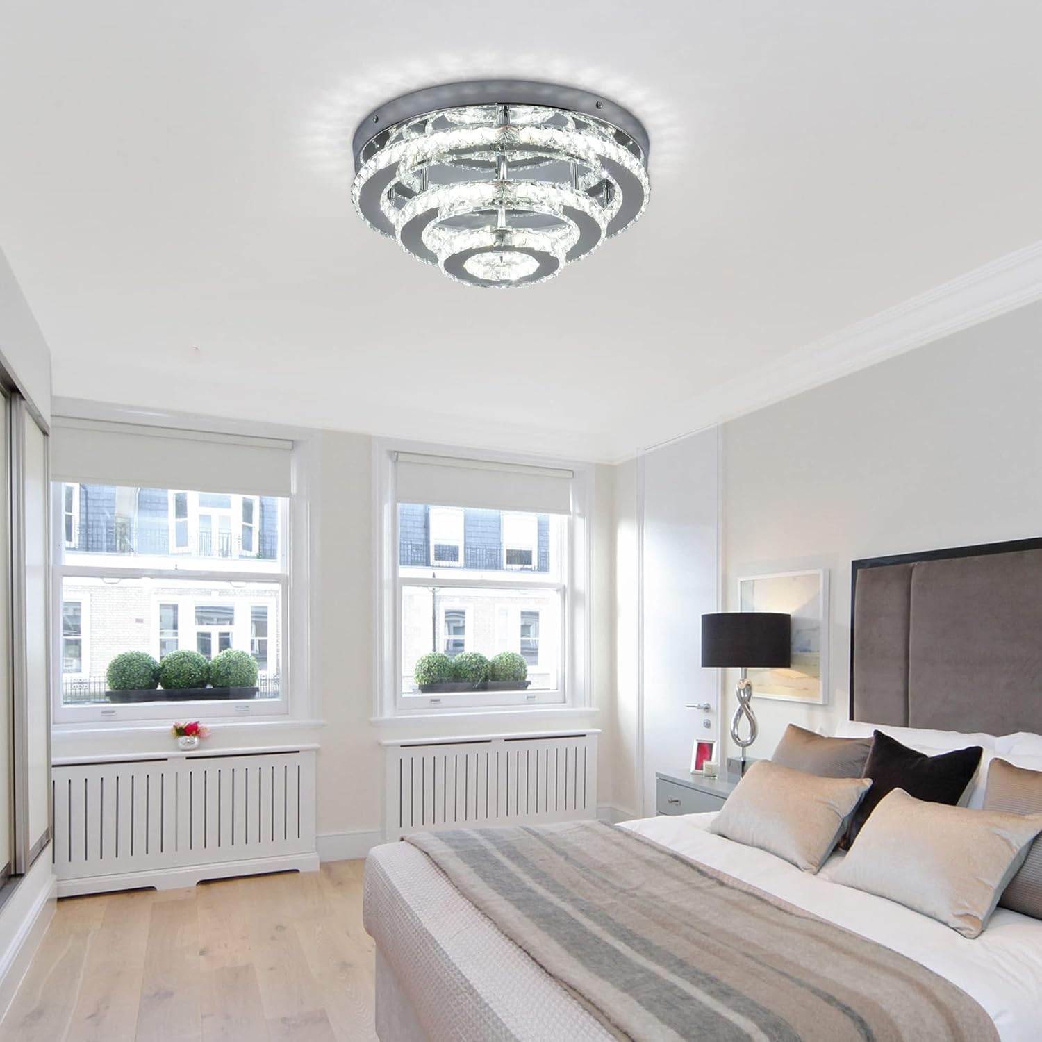 Thumbnail 6 de YPQXYHDA 13.8 Inch Modern Crystal LED Chandelier