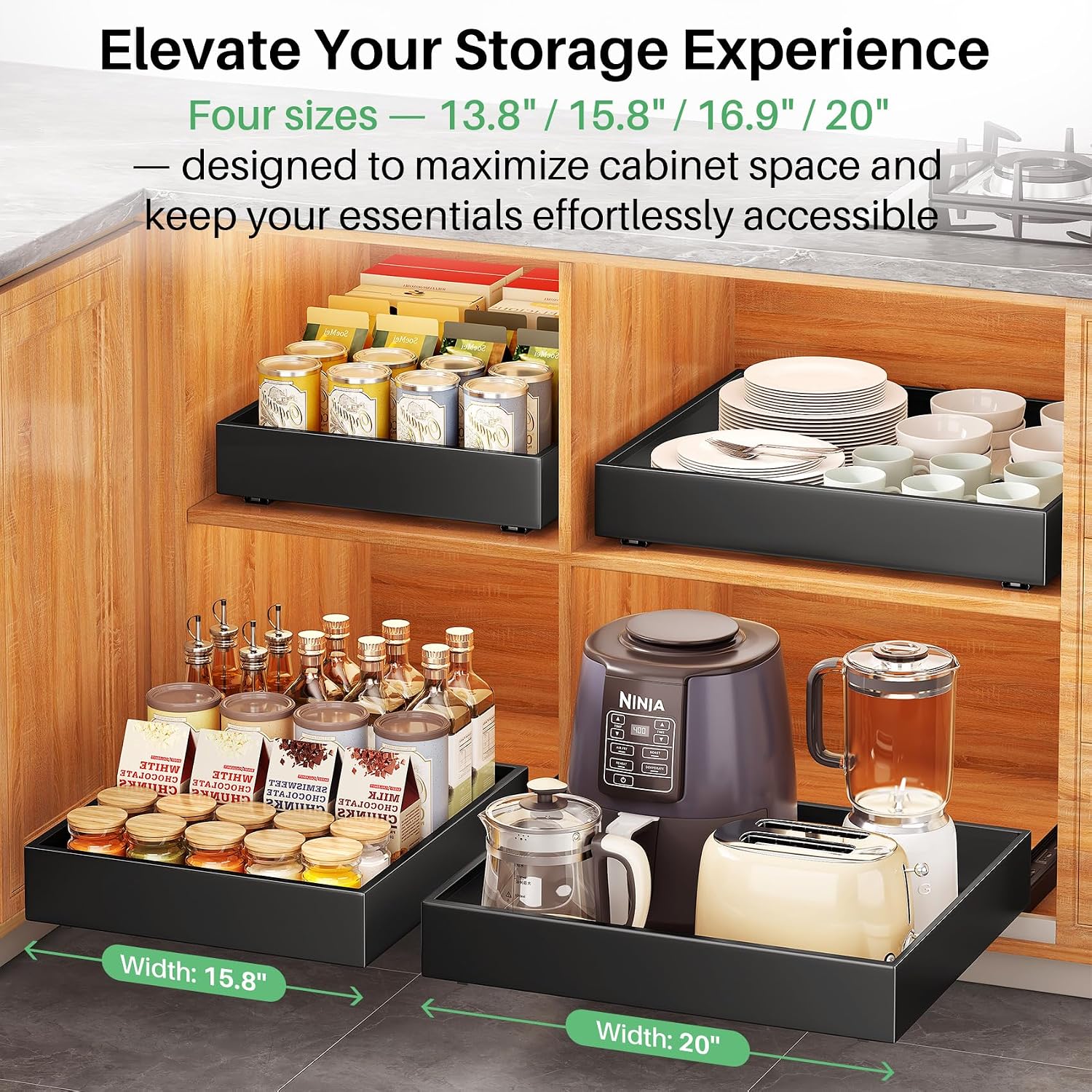 Thumbnail 5 de Pull-Out Cabinet Organizer 20-Inch Wide