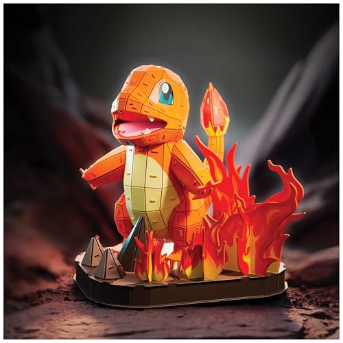 Detalle de 4D Build Puzzle 3D Charmander – Maqueta 241 piezas sin pegamento