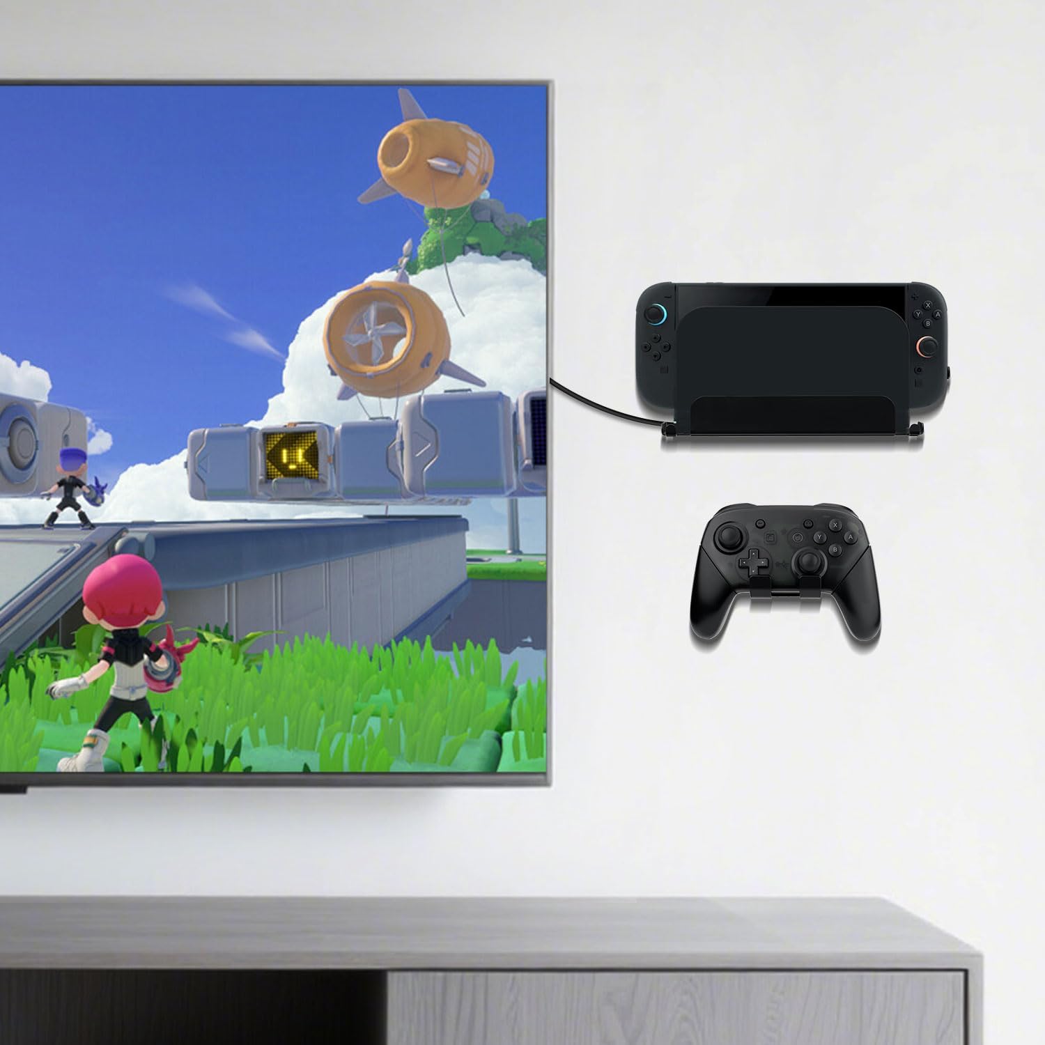 Thumbnail 4 de Mcbazel Wandhalterung für Nintendo Switch 2 – stabile Metallhalterung mit Belüftungsdesign und Schraubensatz