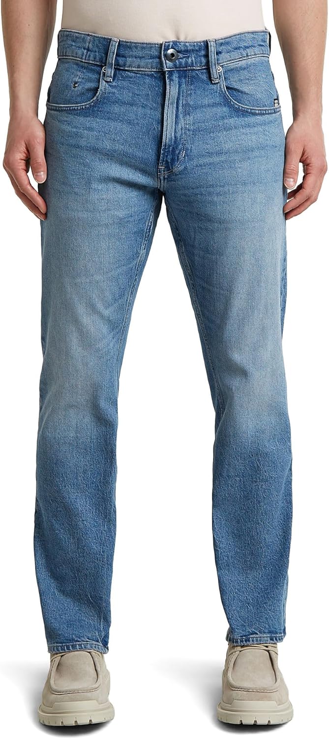 Detalle de G-Star RAW Herren Jeans Mosa Straight Jeans – zeitlose Gerade Passform