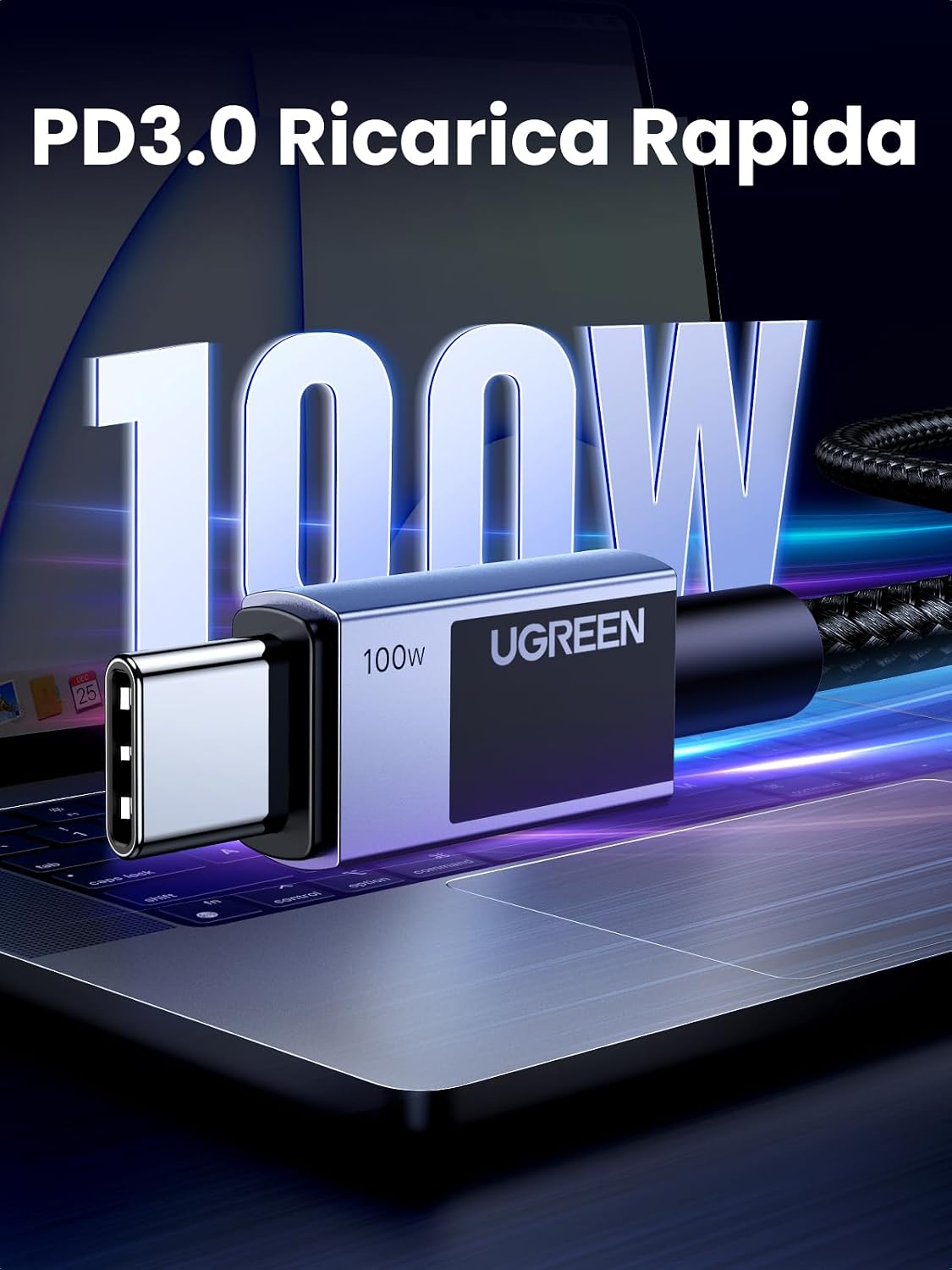 Thumbnail 1 de UGREEN 100W Cavo USB-C PD 3.0 3 m per laptop e smartphone