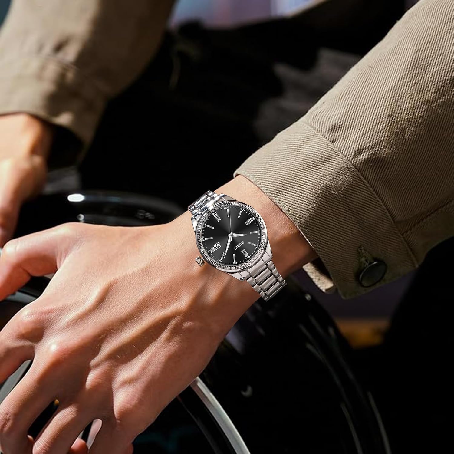 Thumbnail 6 de BUREI Orologio da uomo dorato 40 mm