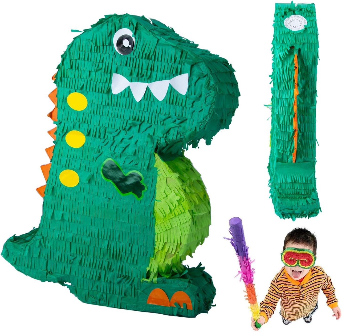 Thumbnail 1 de Pinata Party-Dekoration Dino zum Befüllen – ideal für Kindergeburtstag, Hochzeit und Partys