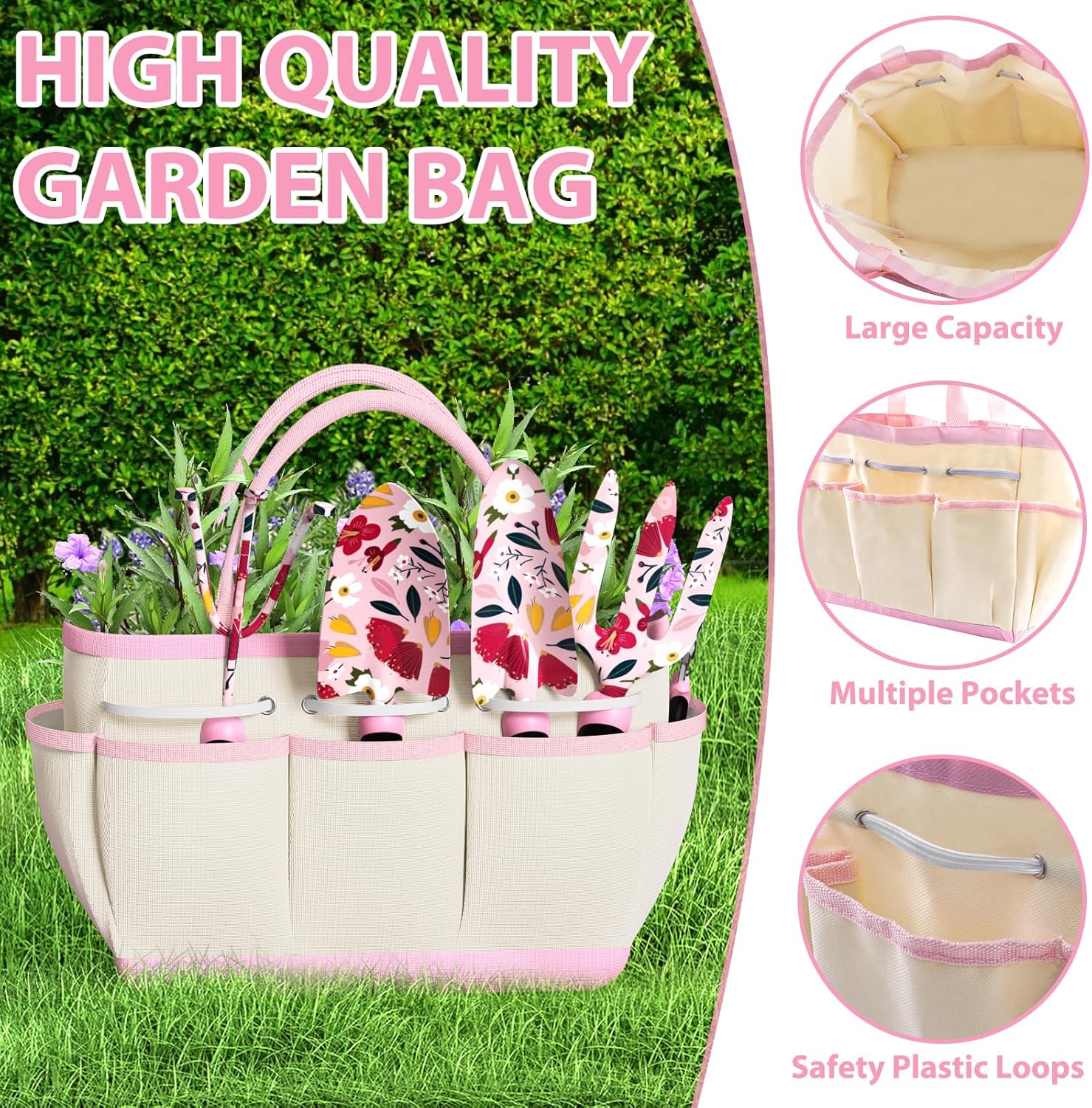 Thumbnail 3 de Fixmend Gardening Gifts for Women – 12-piece garden tools set with floral print gift box