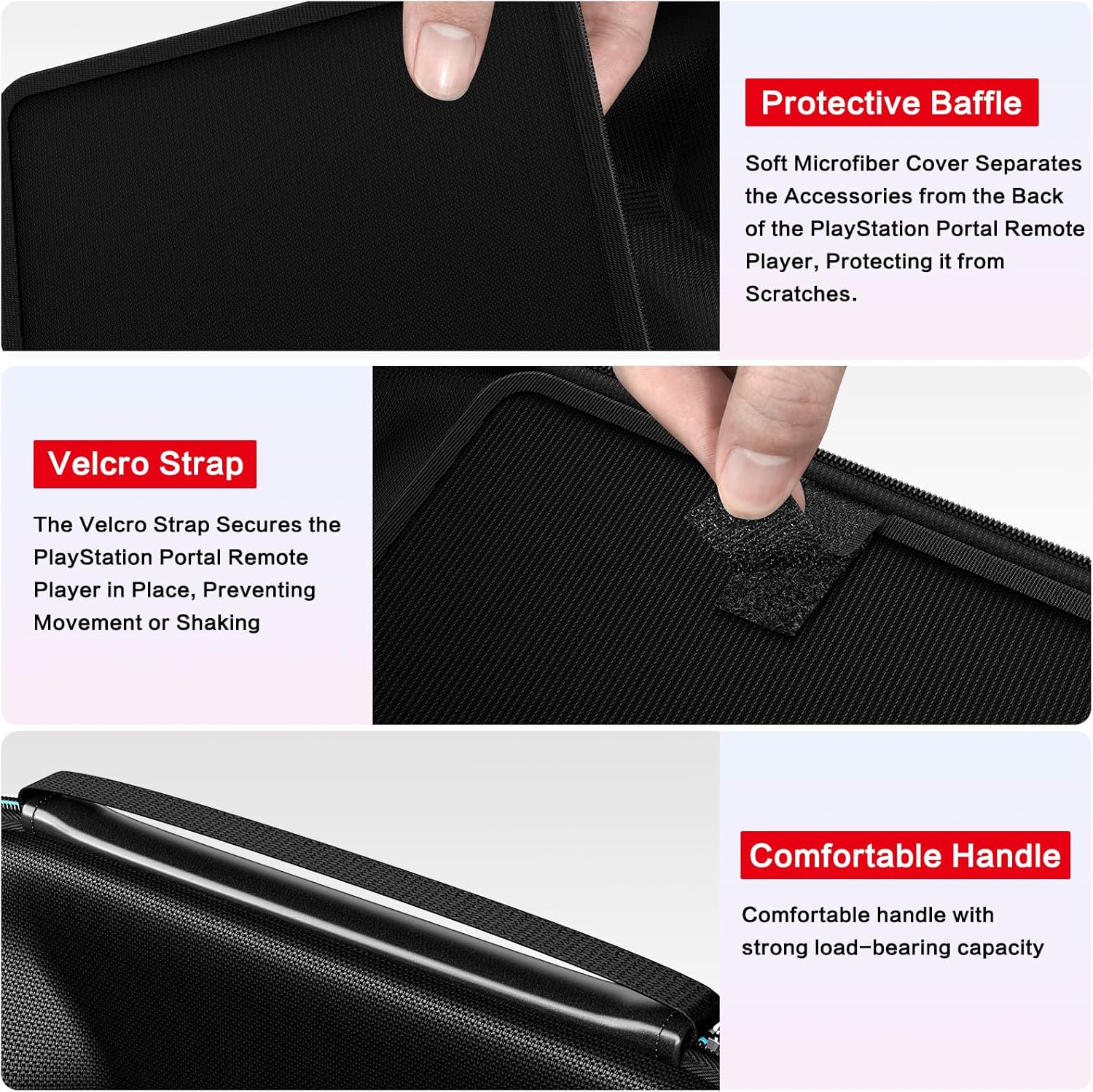 Thumbnail 4 de iVoler Custodia rigida con foro di ricarica per PlayStation Portal e 2 pellicole in vetro temperato 9H