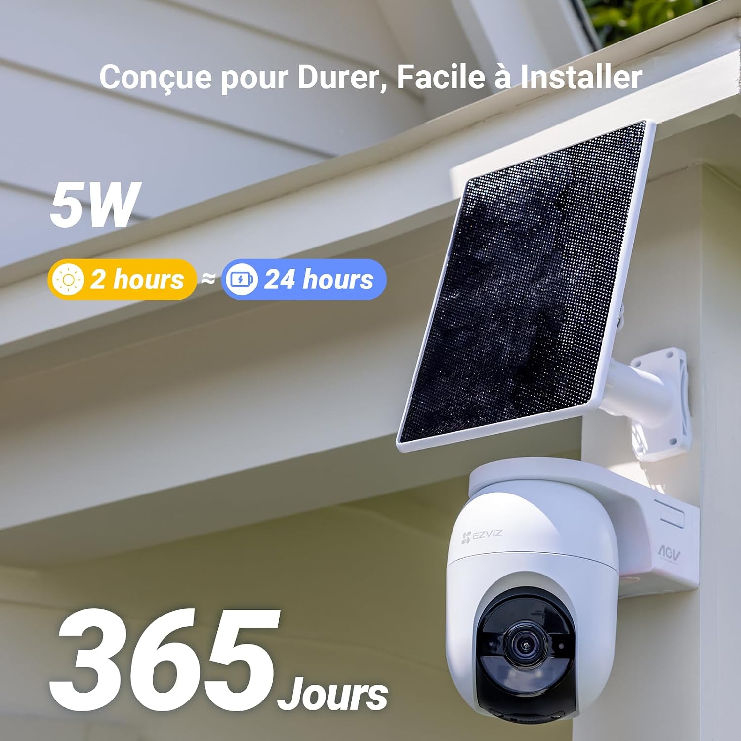 Detalle de EZVIZ CB8 Lite 3K+ Extérieur sans Fil : Caméra PT 360° avec Détection IA et Vision Nocturne en Couleurs