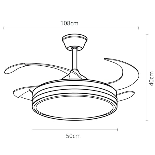 Thumbnail 6 de BEL AIR HOME ASGARD: ventilatore da soffitto con motore DC e luce LED regolabile