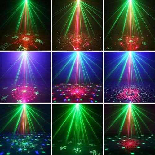 Detalle 2 de Lampe de Scène 3 en 1 Nauotk avec Télécommande – Boule Disco, Stroboscope et LED RVB