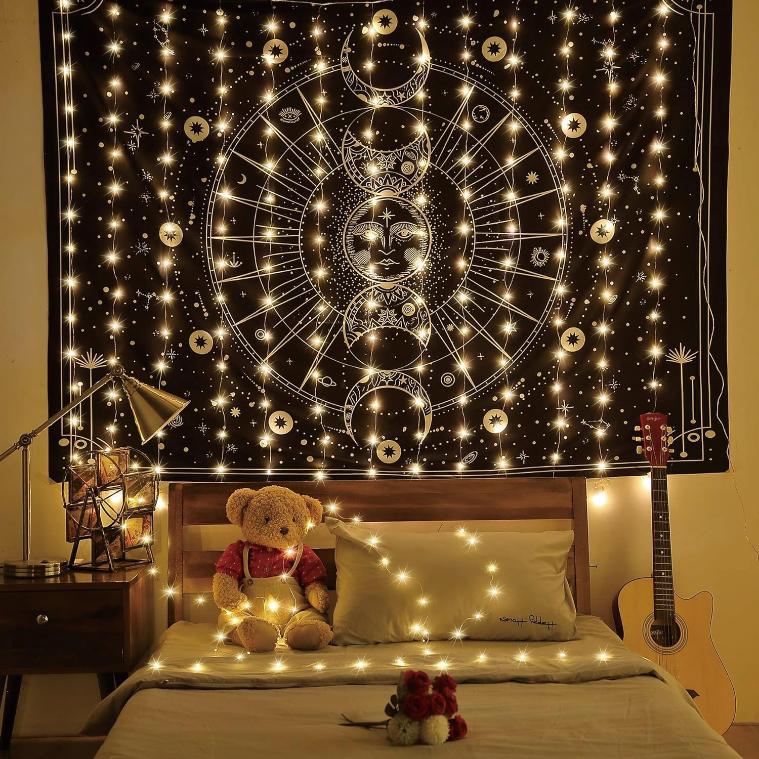 Detalle de MUSUNIA Lichtervorhang 1×1 m, 100 LEDs 🌟