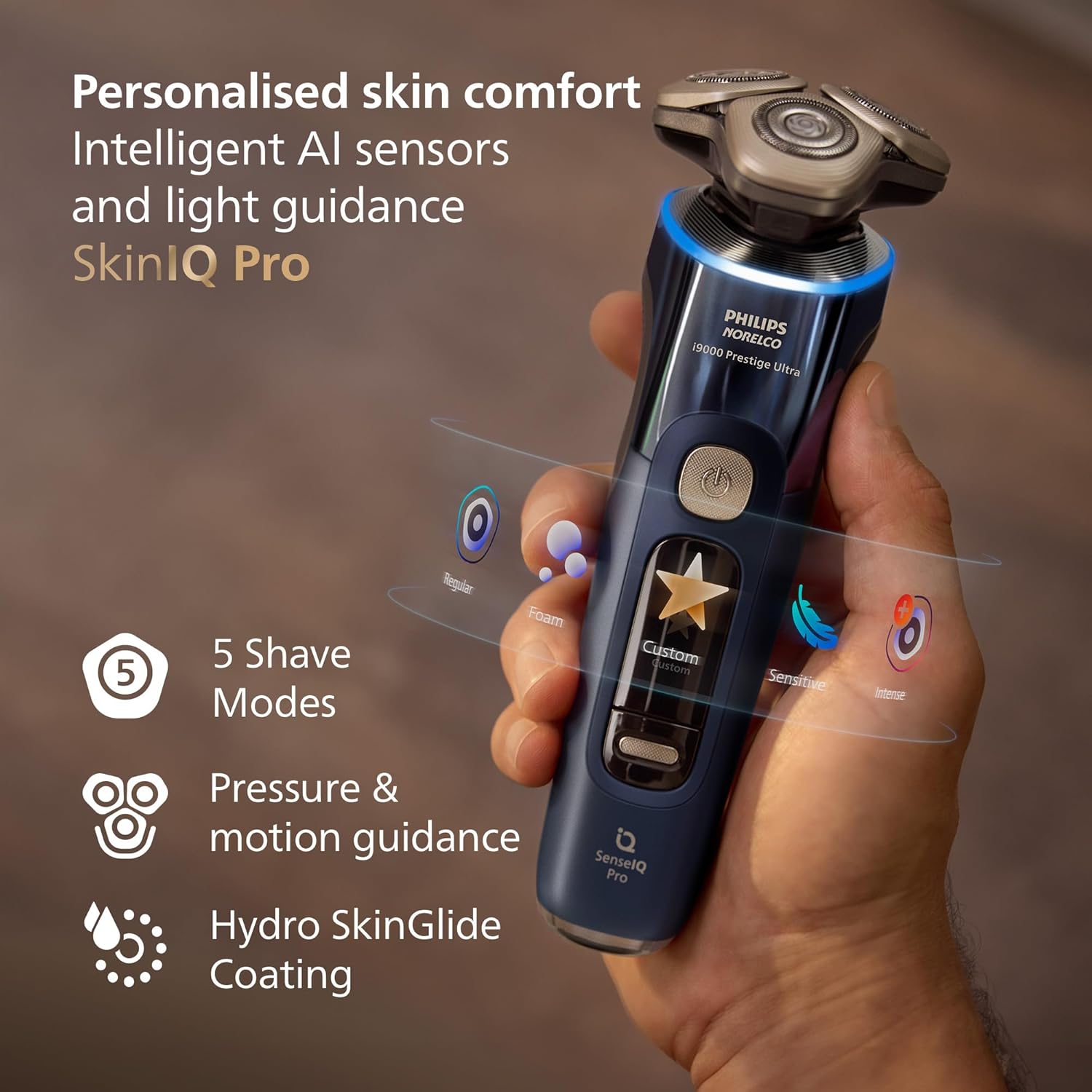 Thumbnail 5 de Philips Shaver i9000 Prestige Ultra XP9401/38 (Wet & Dry) with SkinIQ Pro and Triple Lift & Cut