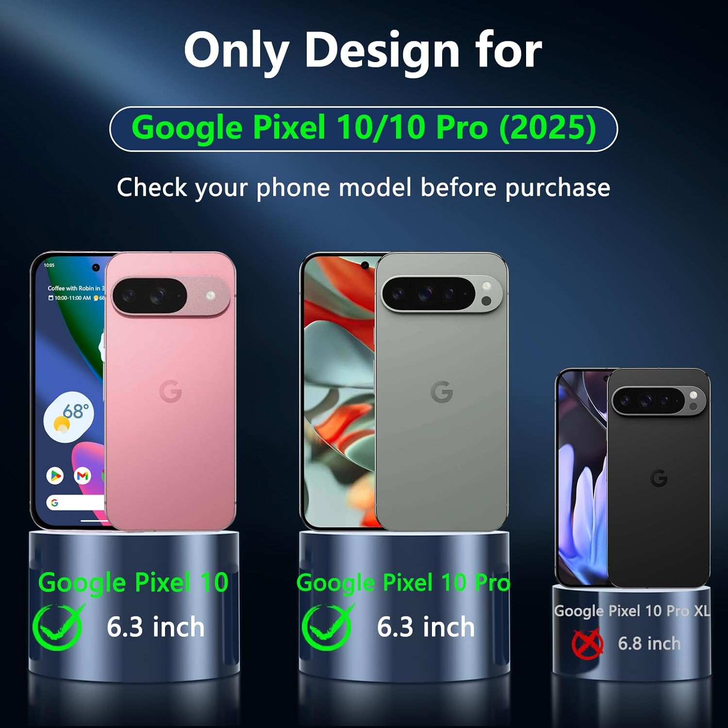 Thumbnail 5 de Hensinple Magnetic Case with Screen Protector for Google Pixel 10 / 10 Pro (MagSafe & Qi, Military-grade drop protection)