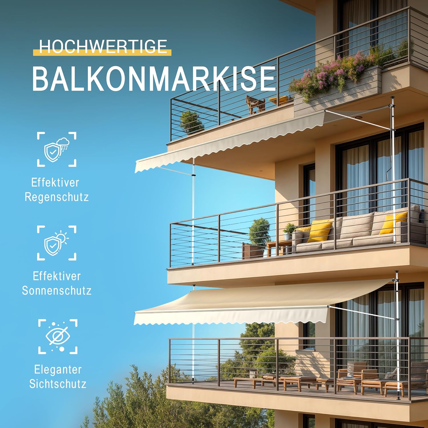 Detalle 1 de Sol Royal Klemmmarkise 4m breit