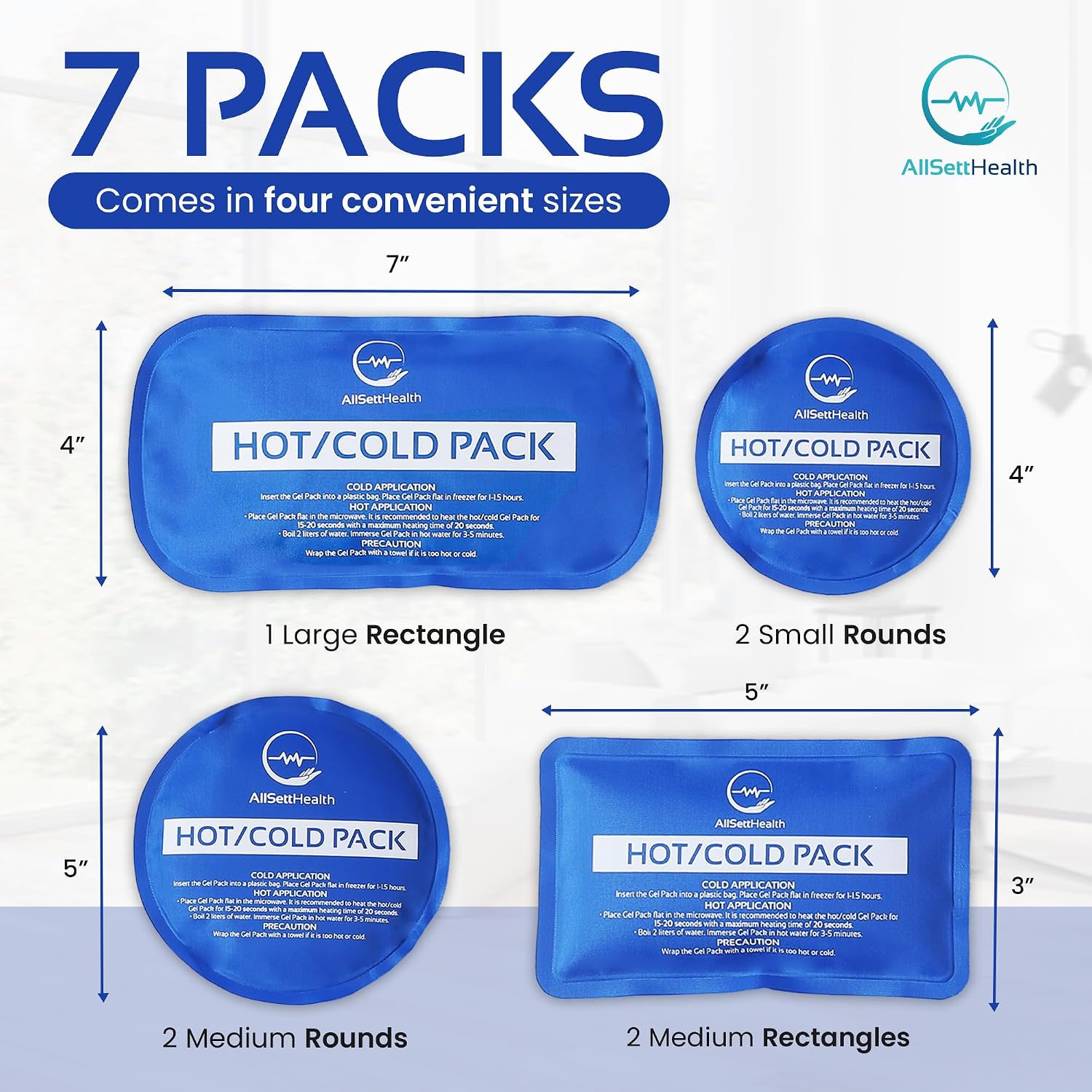 Thumbnail 2 de Reusable Gel Ice Packs, 7-Piece Set