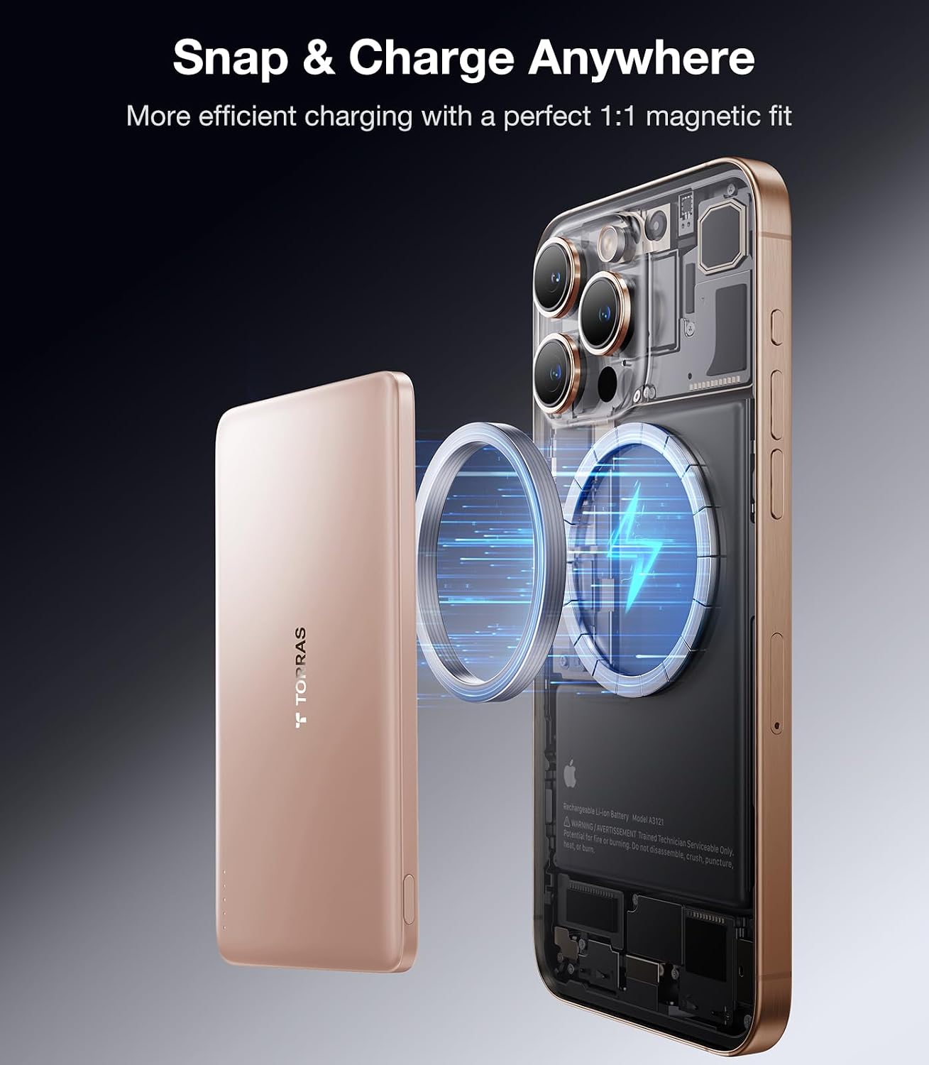 Thumbnail 4 de TORRAS MiniMag PB4D 5,000mAh Magnetic Power Bank, 0.3-Inch Slim