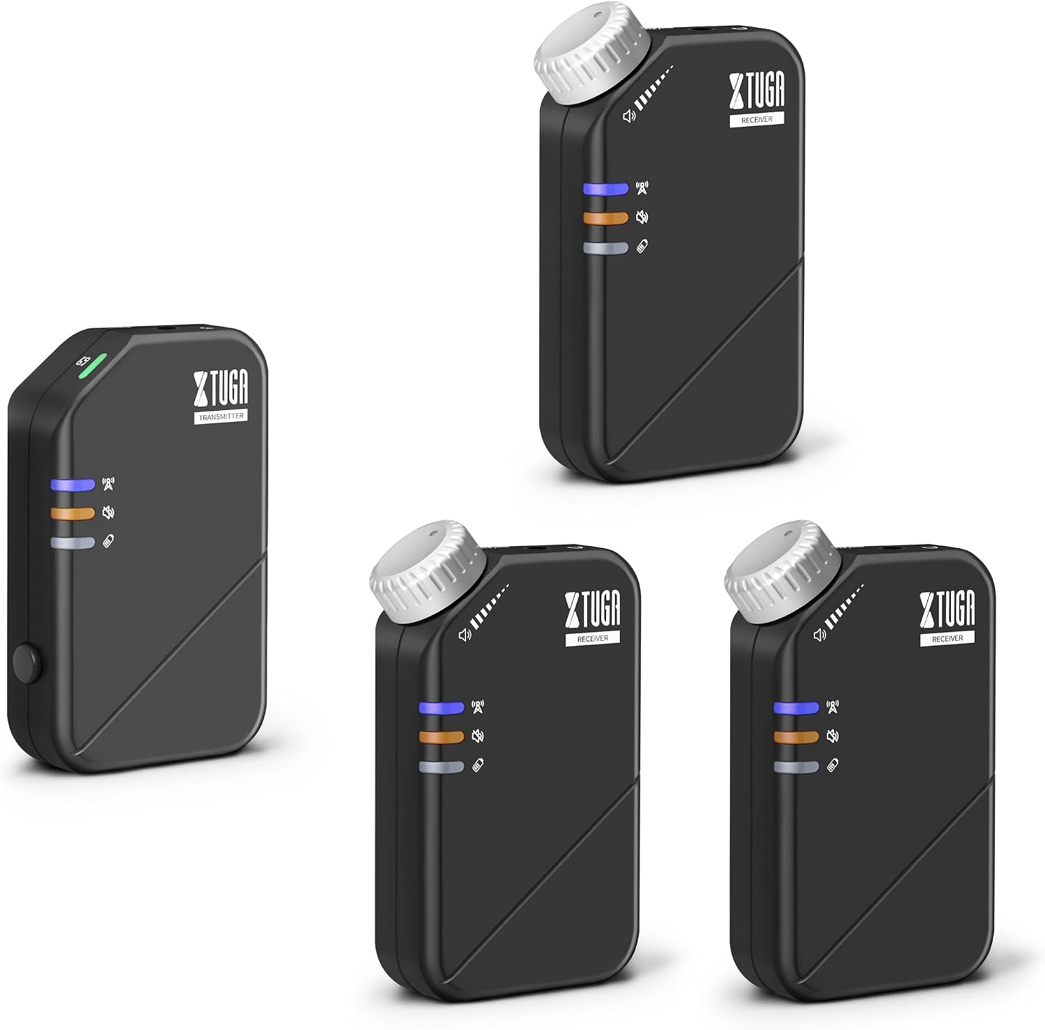 Detalle de XTUGA J02S Wireless In-Ear Monitor System, 2.4GHz, 1 Transmitter and 3 Receivers