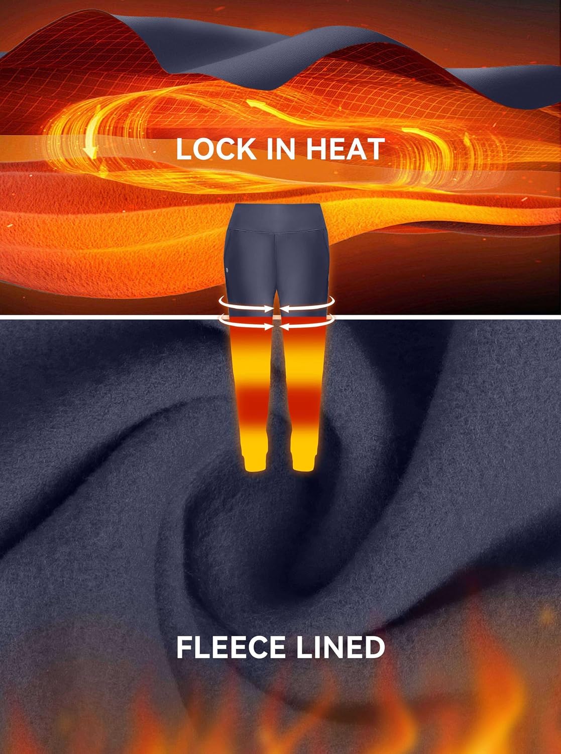 Detalle 2 de G Gradual Women's Fleece-Lined Joggers, High-Waisted Water-Resistant Winter Pants
