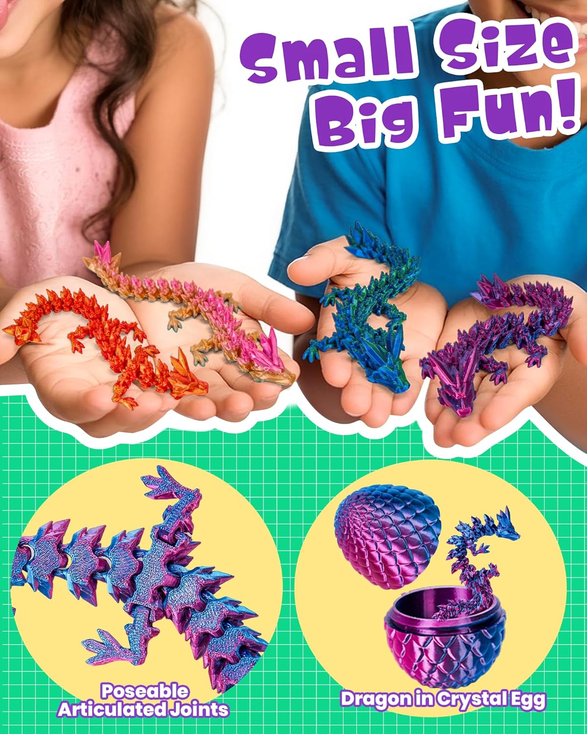 Thumbnail 2 de TBOLINE 4PCS 3D Printed Dragon Egg