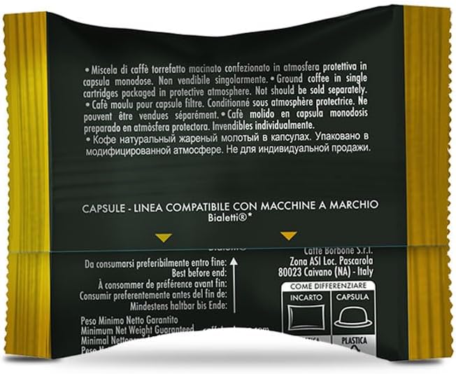 Detalle de Caffè Borbone Gold Coffee Blend (Pack of 100) – Elite Espresso Pods for Bialetti Domestic Machines