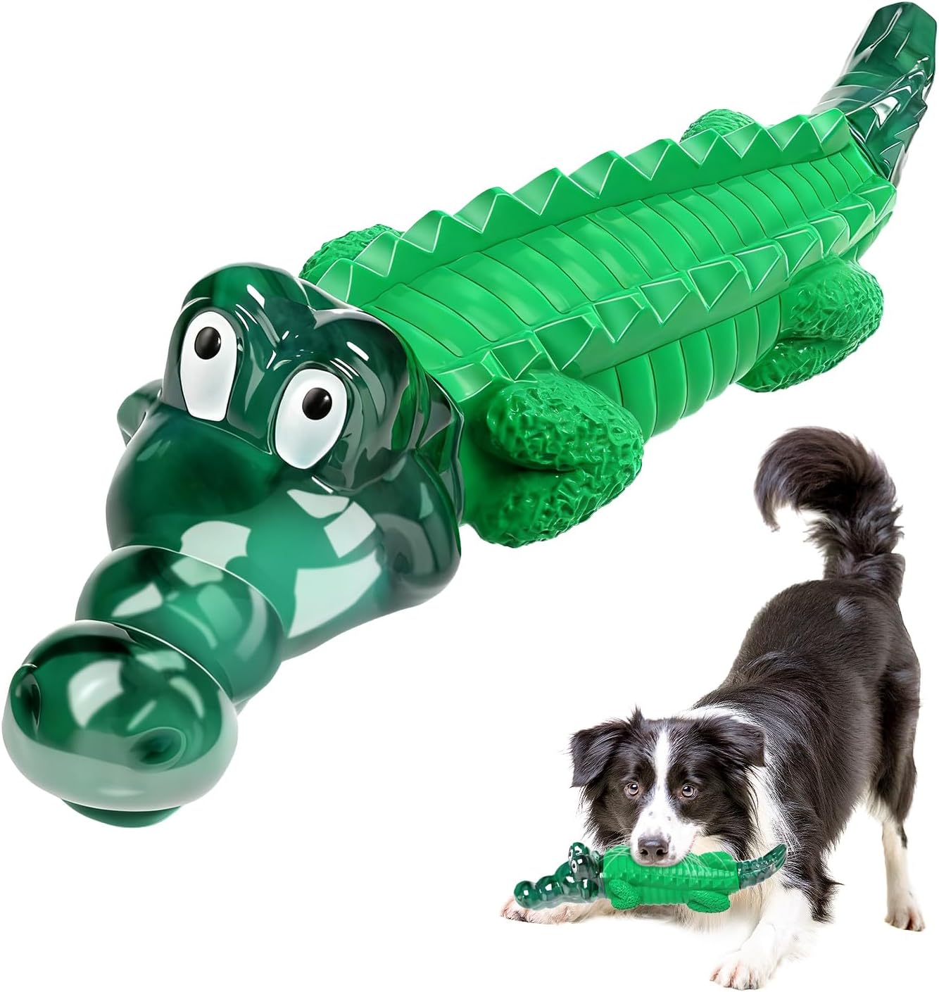 Detalle de Fuufome 001 Alligator Dog Chew Toy, Nylon and Rubber, Milk-Scented