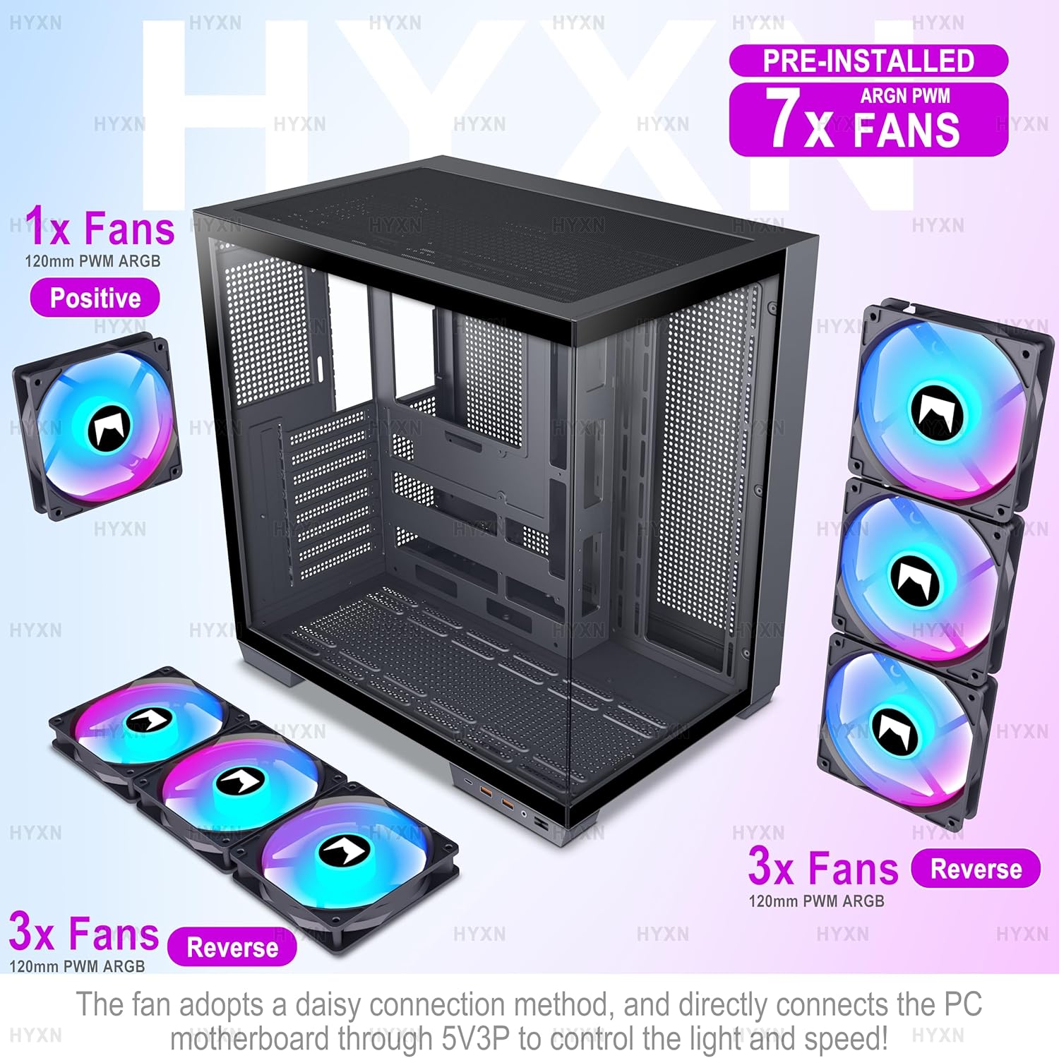 Thumbnail 1 de HYXN H1 ATX Gehäuse 420×285×430 mm