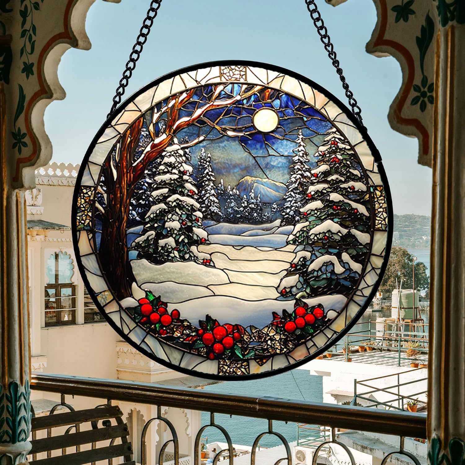 Detalle de Stained Glass Suncatcher 6.3-Inch