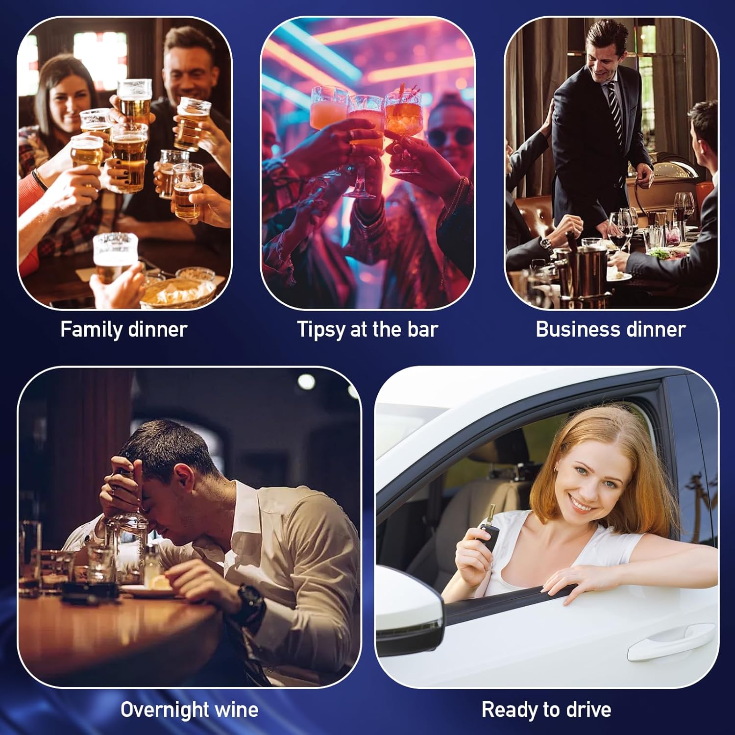 Thumbnail 6 de IGRARK Breathalyzer with LCD display and memory function (30 mouthpieces) for home, personal and professional checks