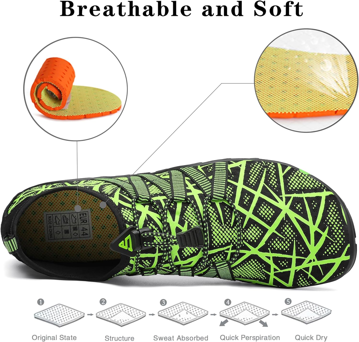 Detalle de SAGUARO Badeschuhe – Aquaschuhe für Damen, Herren und Kinder, GR.35-48