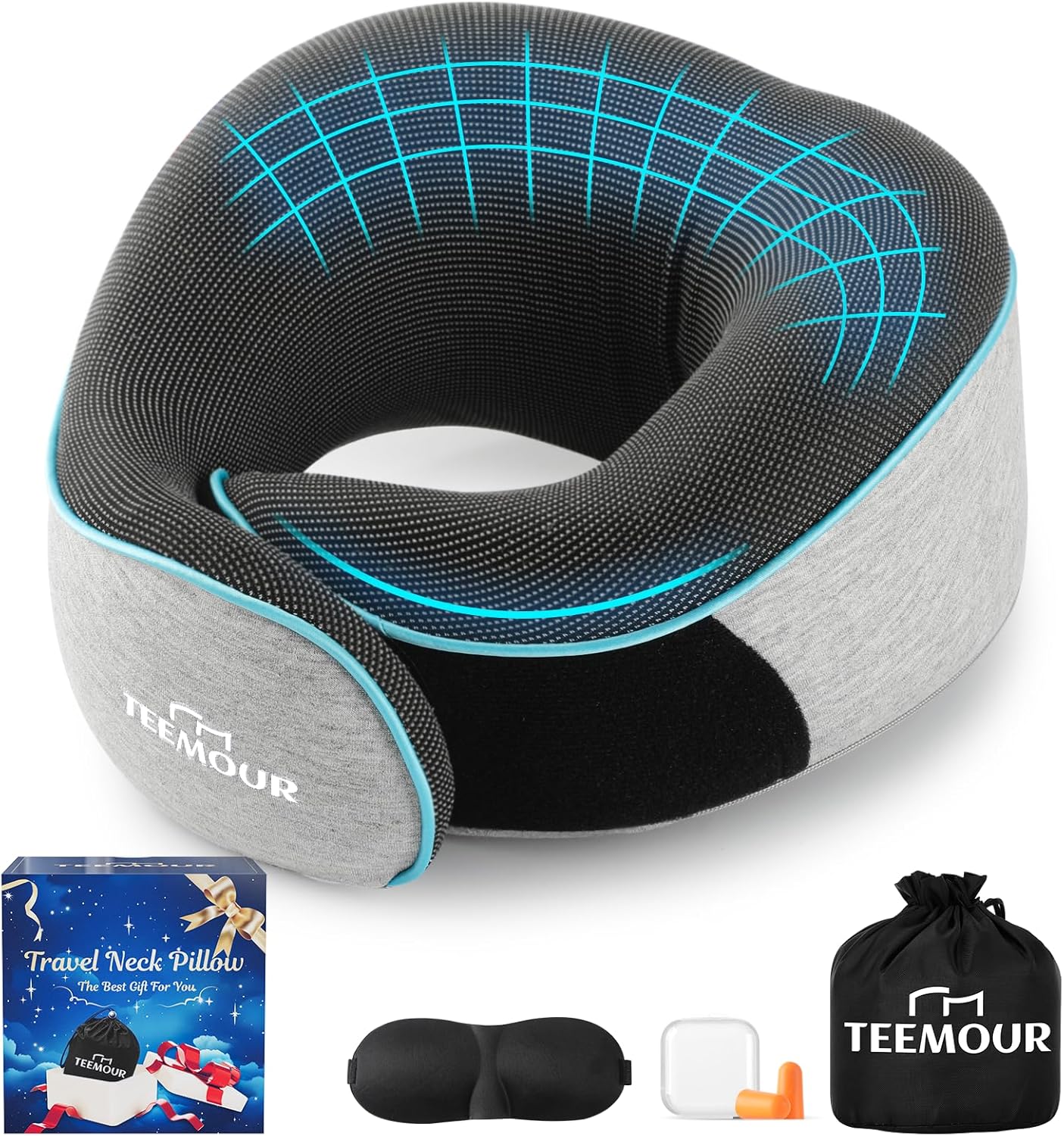 Detalle de Memory Foam 360° Neck Travel Pillow for Adults