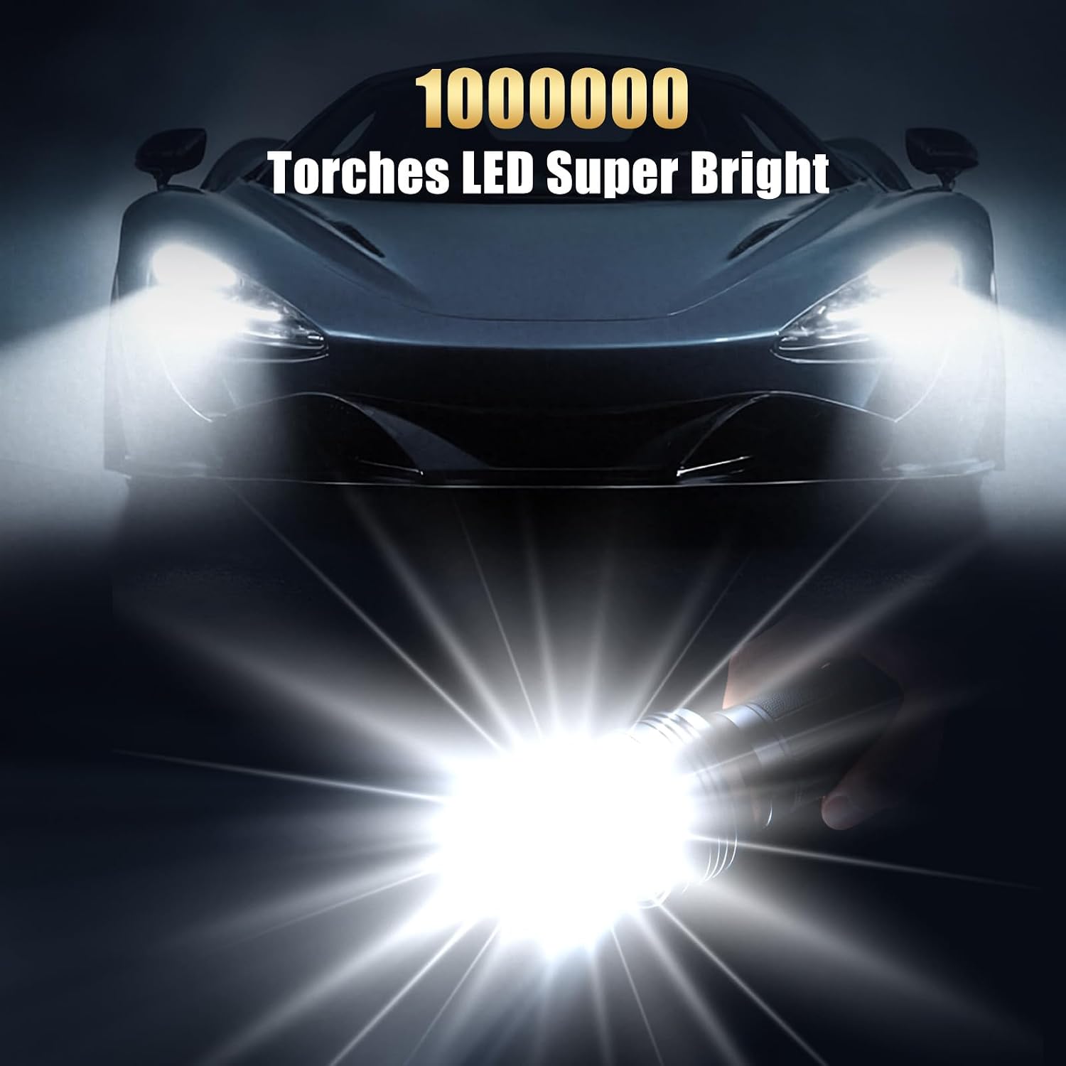 Detalle de JAY-PARK Torches 1,000,000 lumens LED torch 🔦