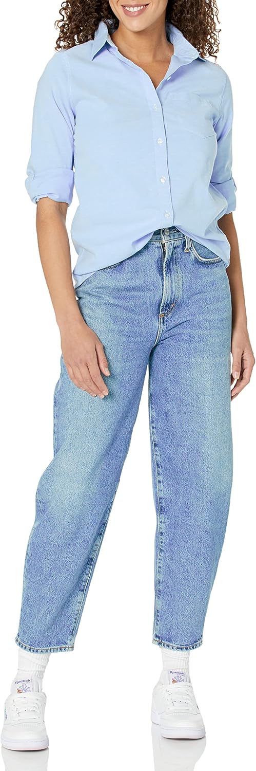 Thumbnail 3 de Amazon Essentials Women’s Regular Fit Long Sleeve Stretch Oxford Button-Down Shirt (Plus Size available)