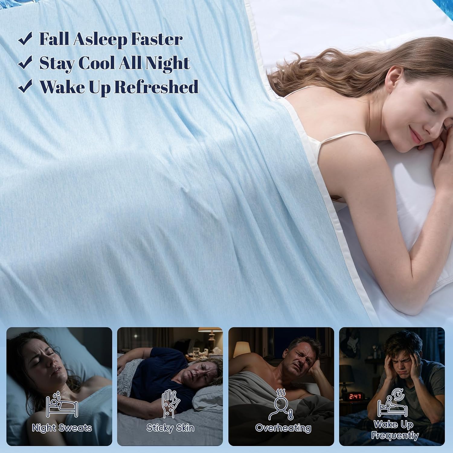 Detalle de PHF Cooling Blanket Double Size 150 x 200 cm
