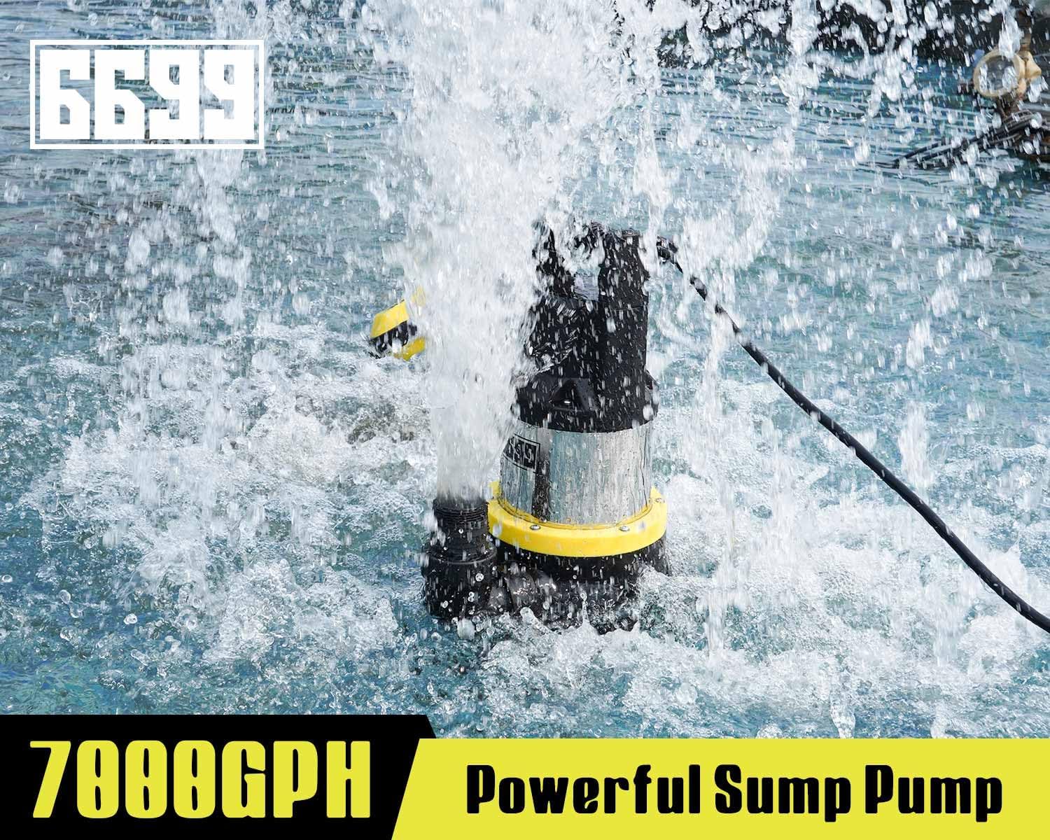 Detalle 2 de 6699 submersible sump pump, stainless steel