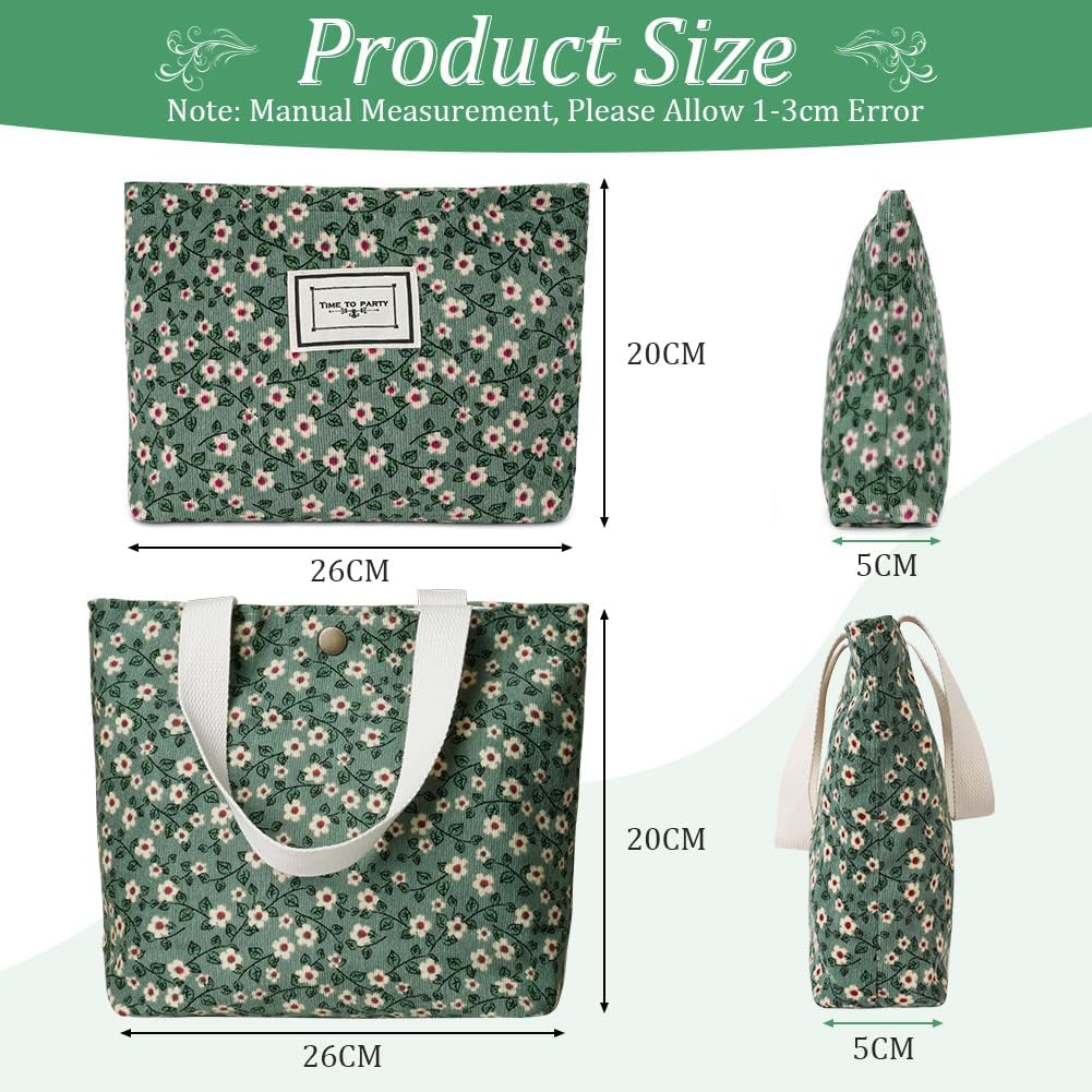 Detalle 2 de Aucuu Floral Canvas Cosmetic Bags 2 Pcs