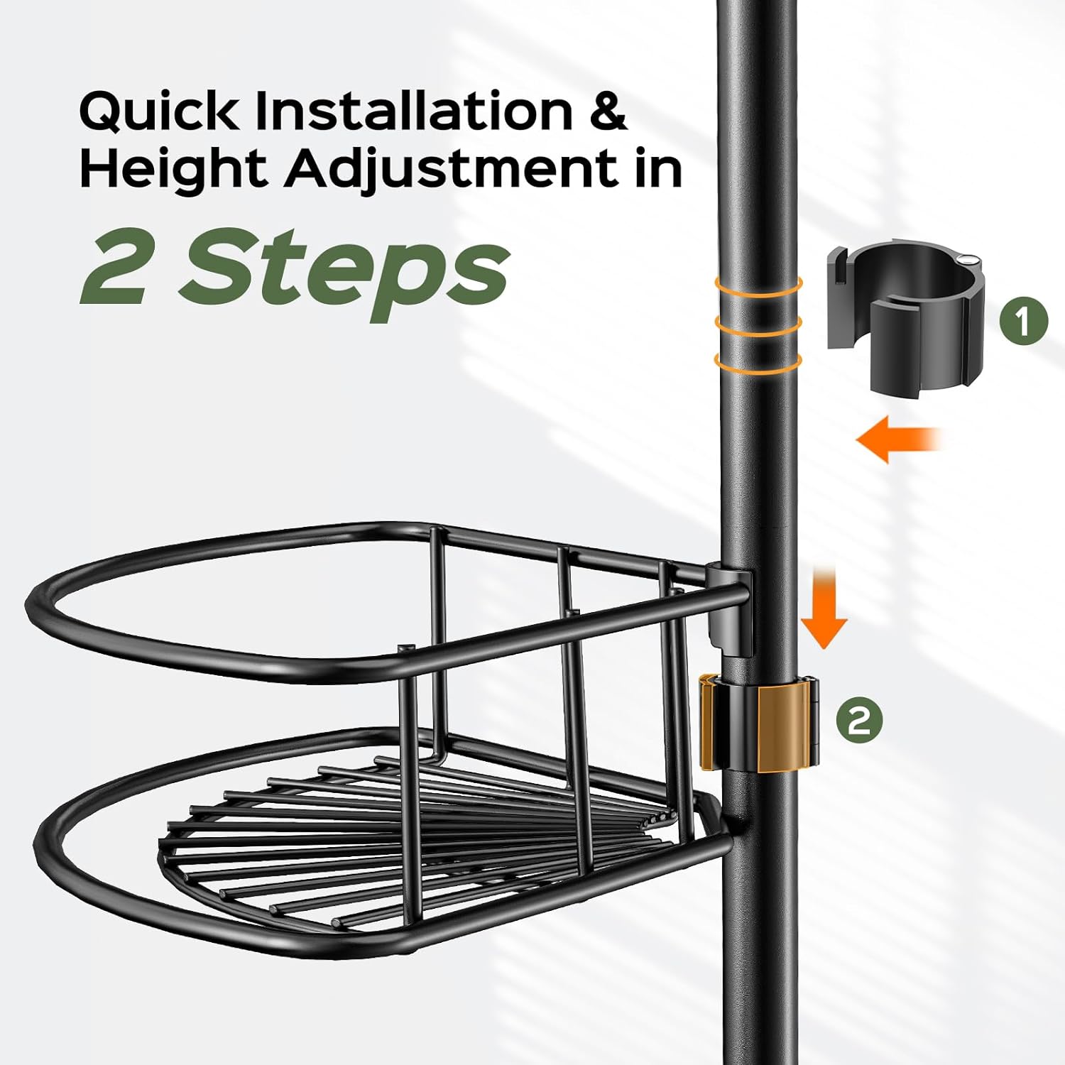 Thumbnail 3 de HAMITOR 4-Tier Tension Shower Caddy