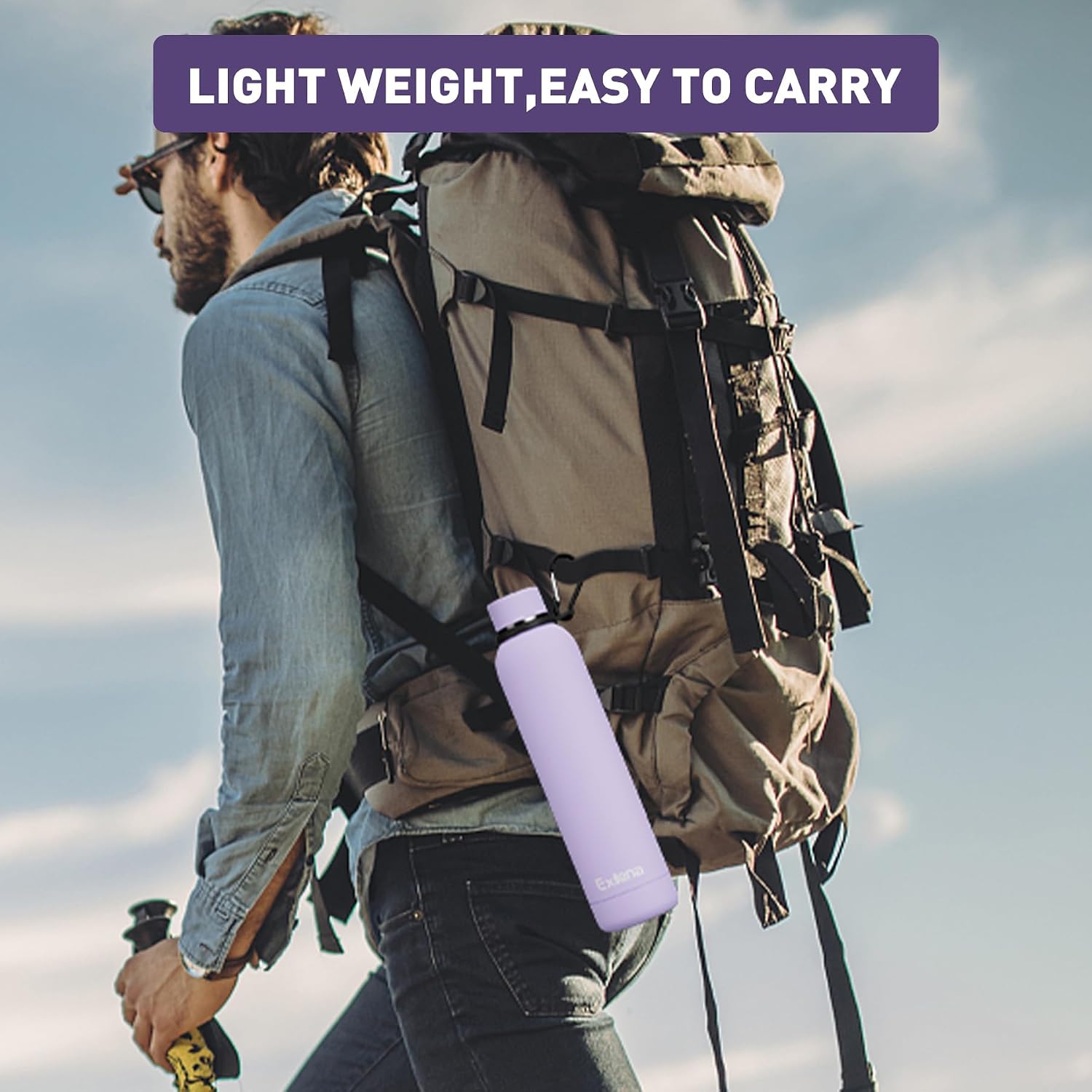 Thumbnail 6 de Exllena 750ml Insulated Bottle with Clip