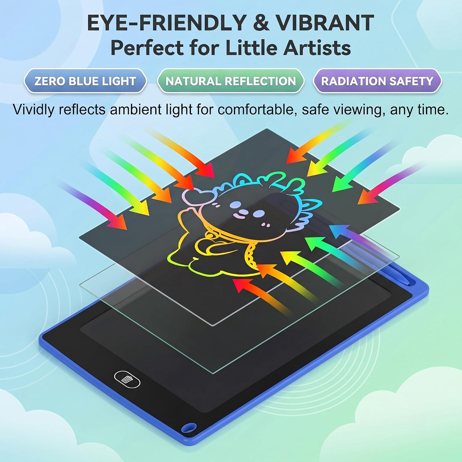 Detalle de Party Favors for Kids: 20-Pack 8.5 Inch LCD Writing Tablet Set for Classrooms, Travel, and Gifts
