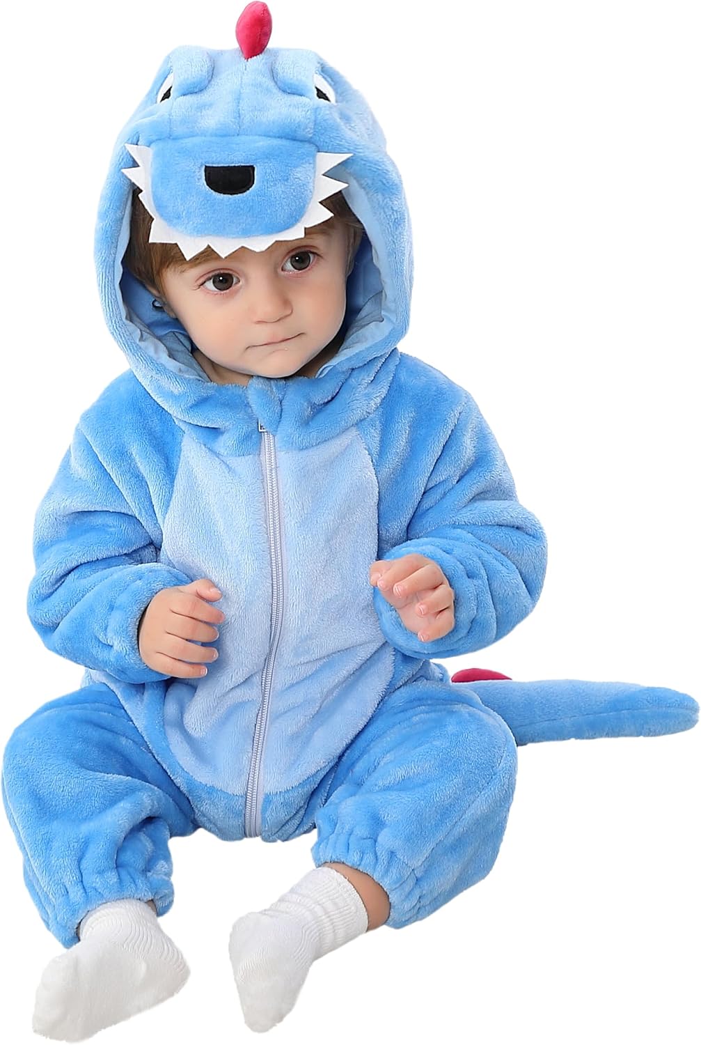 Thumbnail 6 de Costume de dinosaure LOLANTA en flanelle, unisexe bébé (combinaison à capuche)